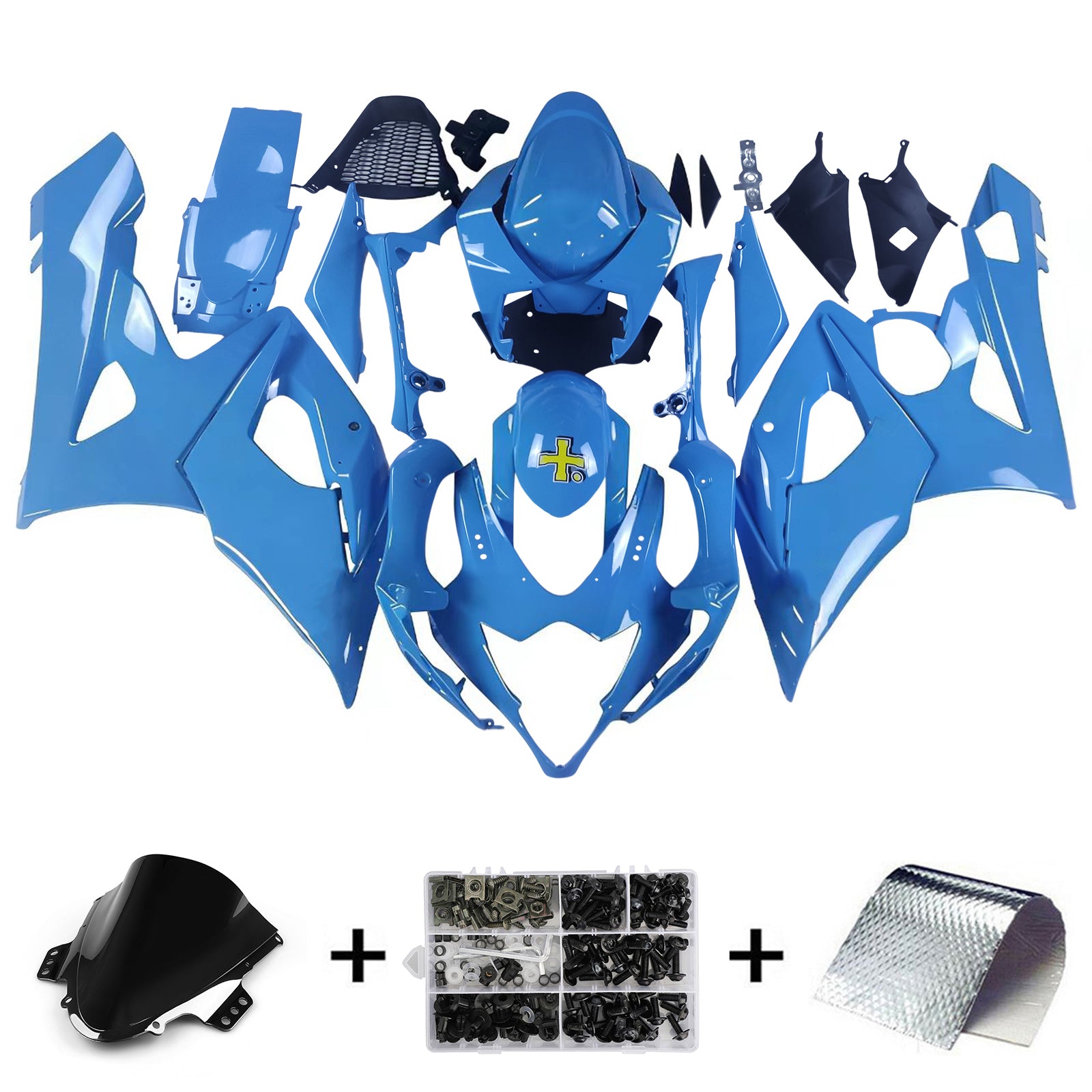 Amotopart Kit carena Rizla blu Suzuki GSXR1000 2005-2006
