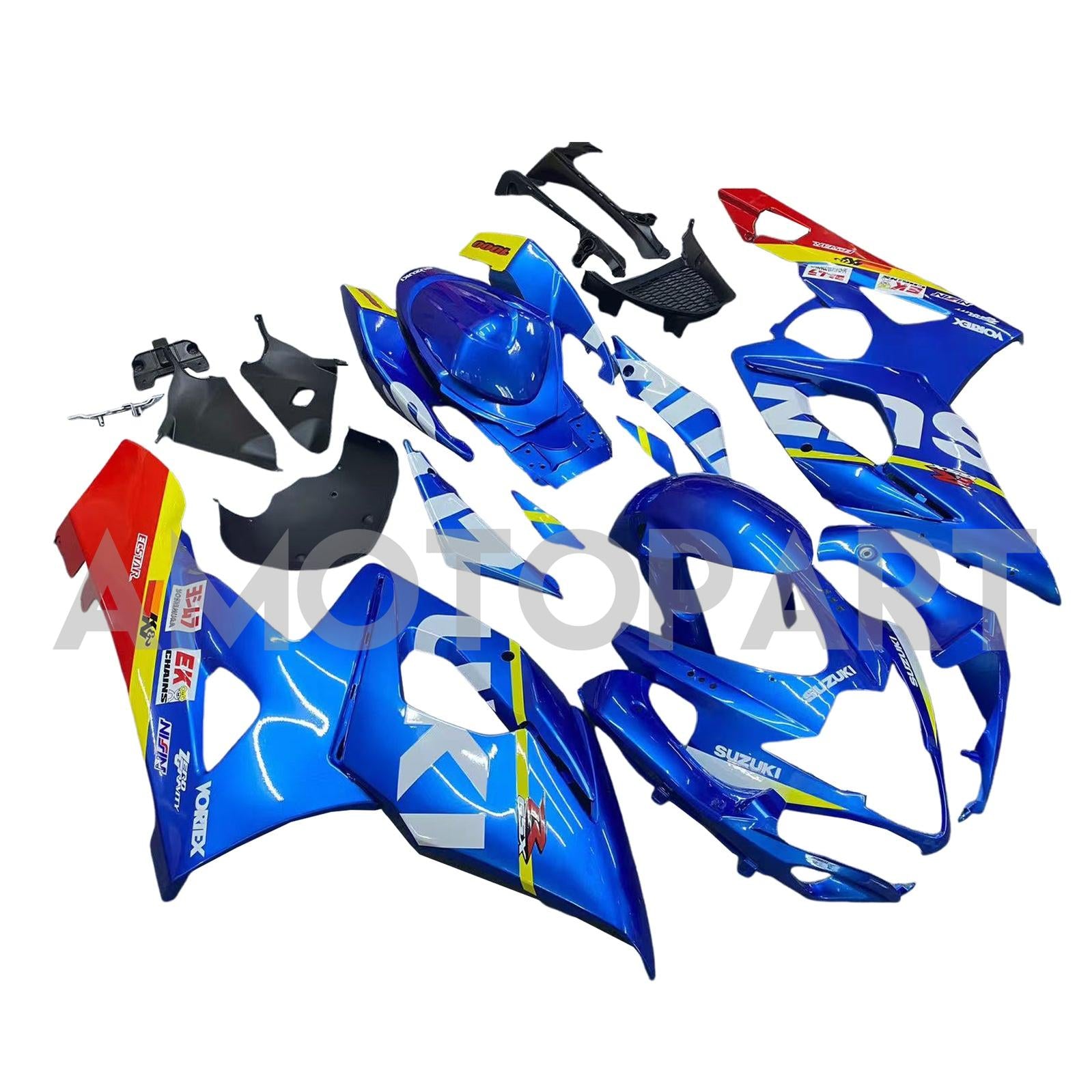 Amotopart 2005-2006 Suzuki GSXR1000 Fairing Blue Style4 Kit