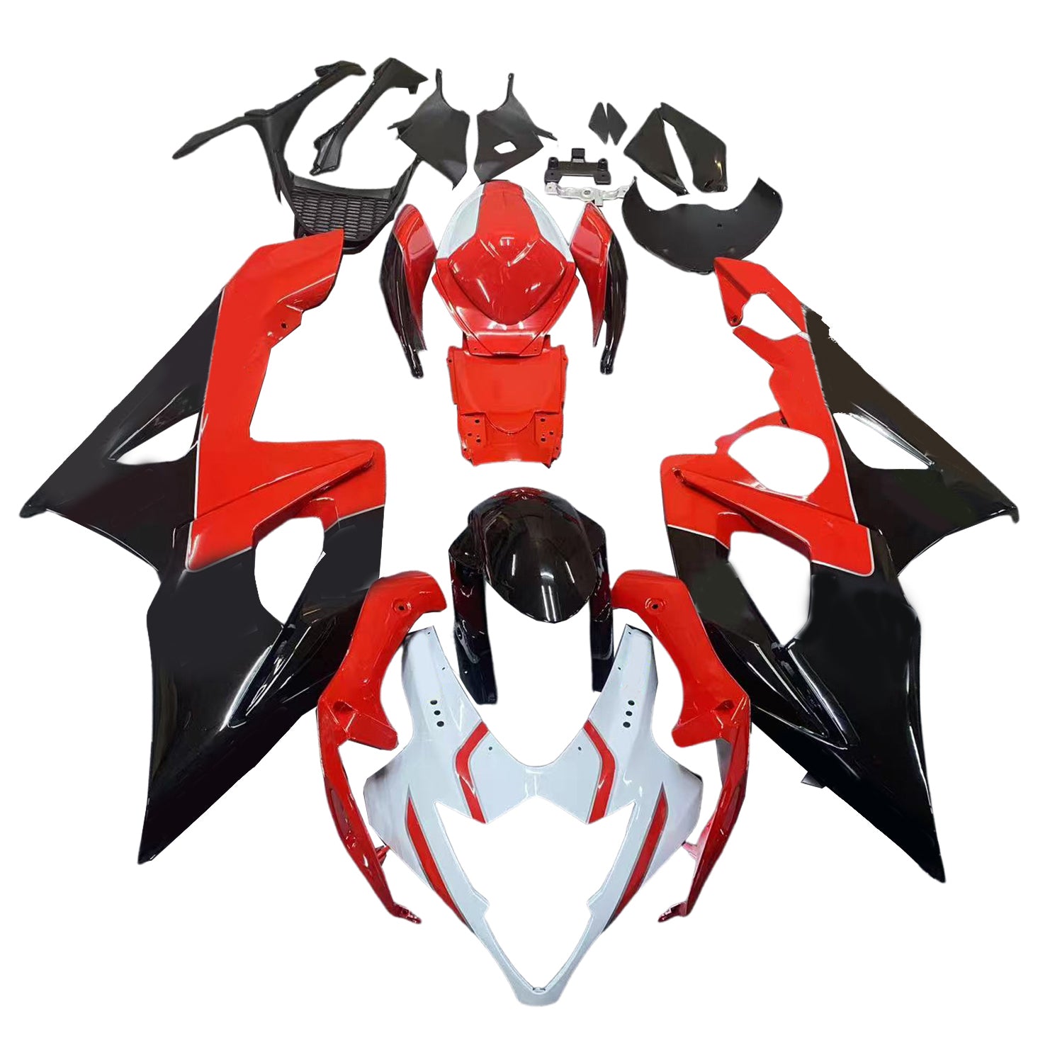Amotopart 2005-2006 Suzuki GSXR1000 Fairing Red&Black Letter Kit