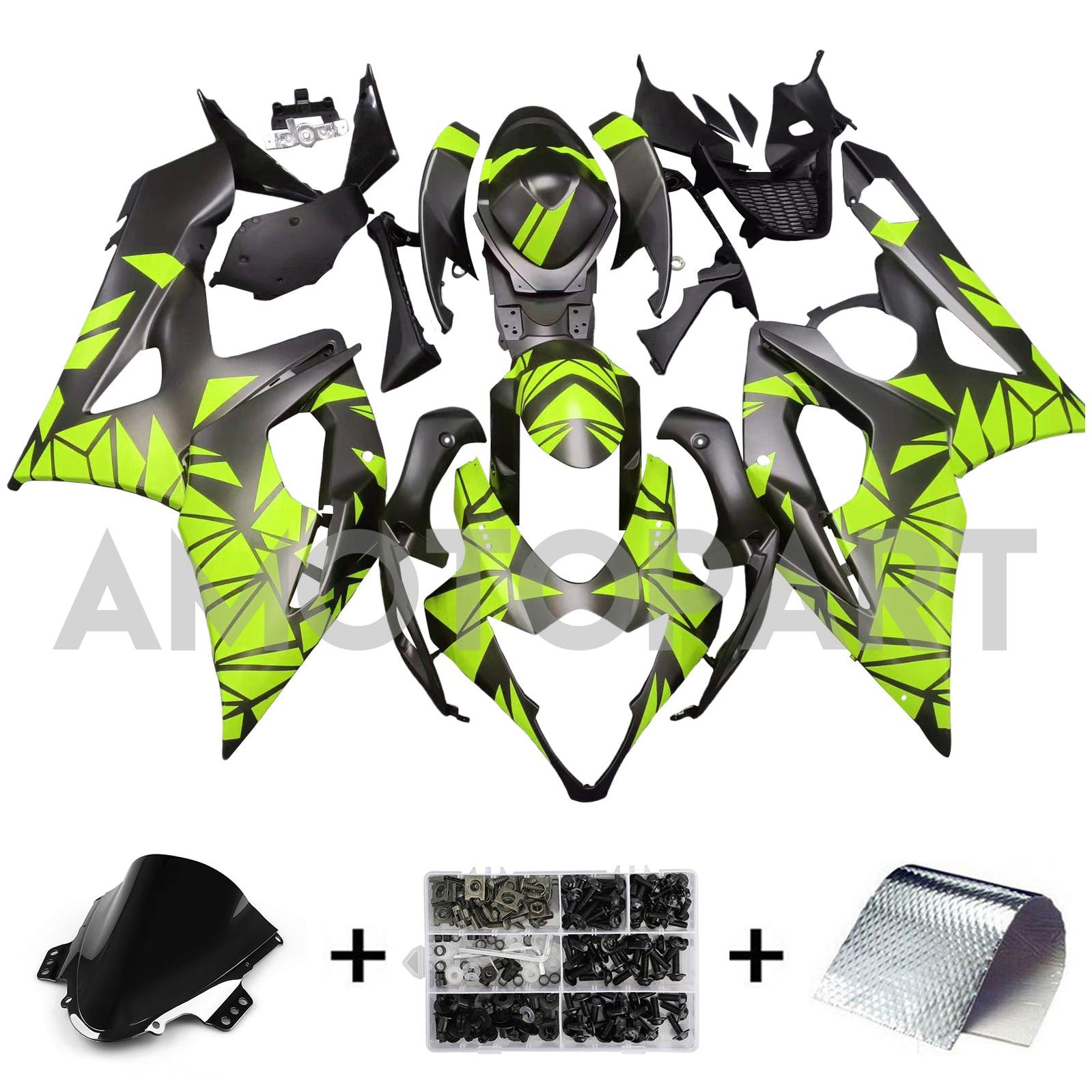 AMOTOPT 2005-2006 Suzuki GSXR1000 Cinza e Kit Amarelo