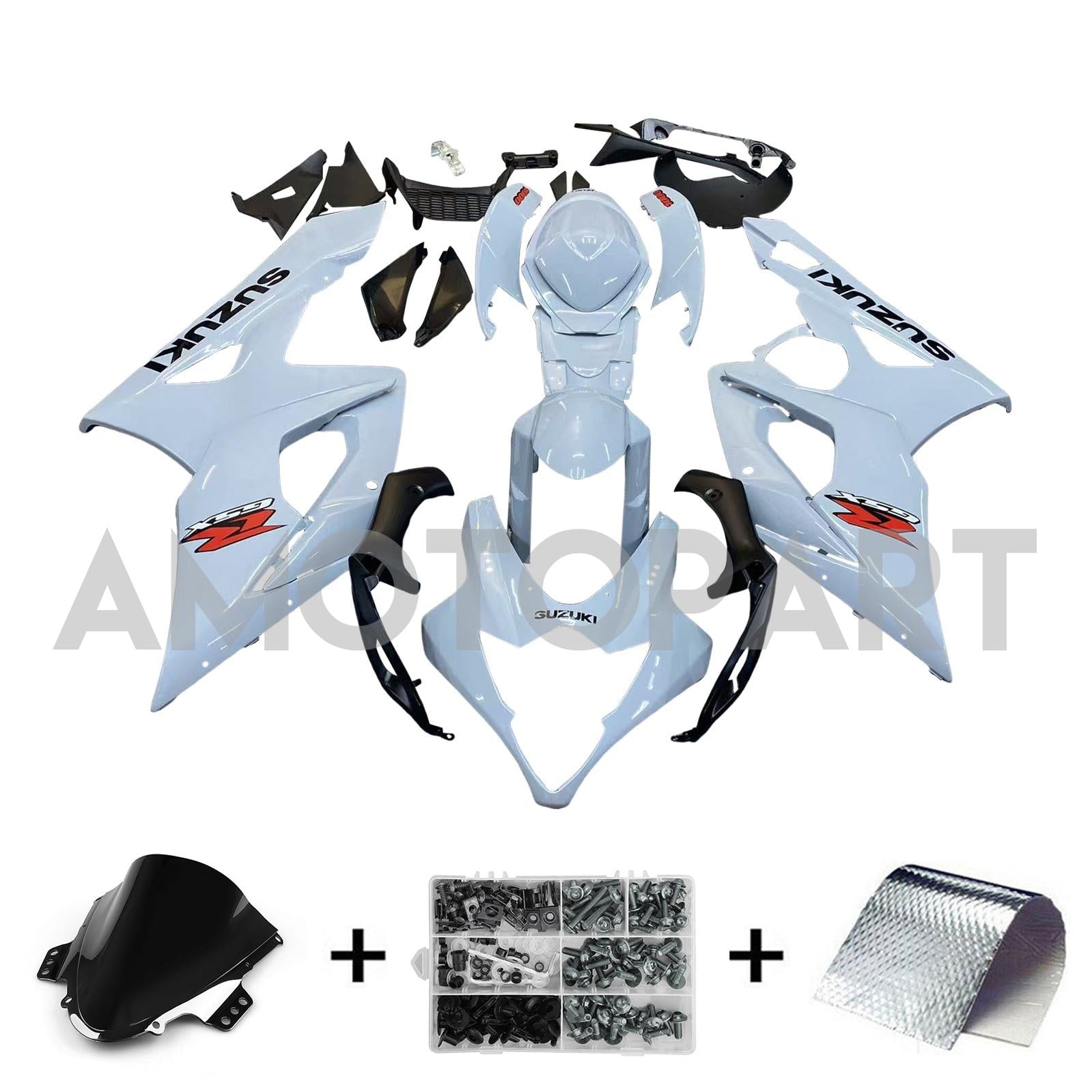 Amotopart 2005-2006 Suzuki GSXR1000 Fairing Grey Kit