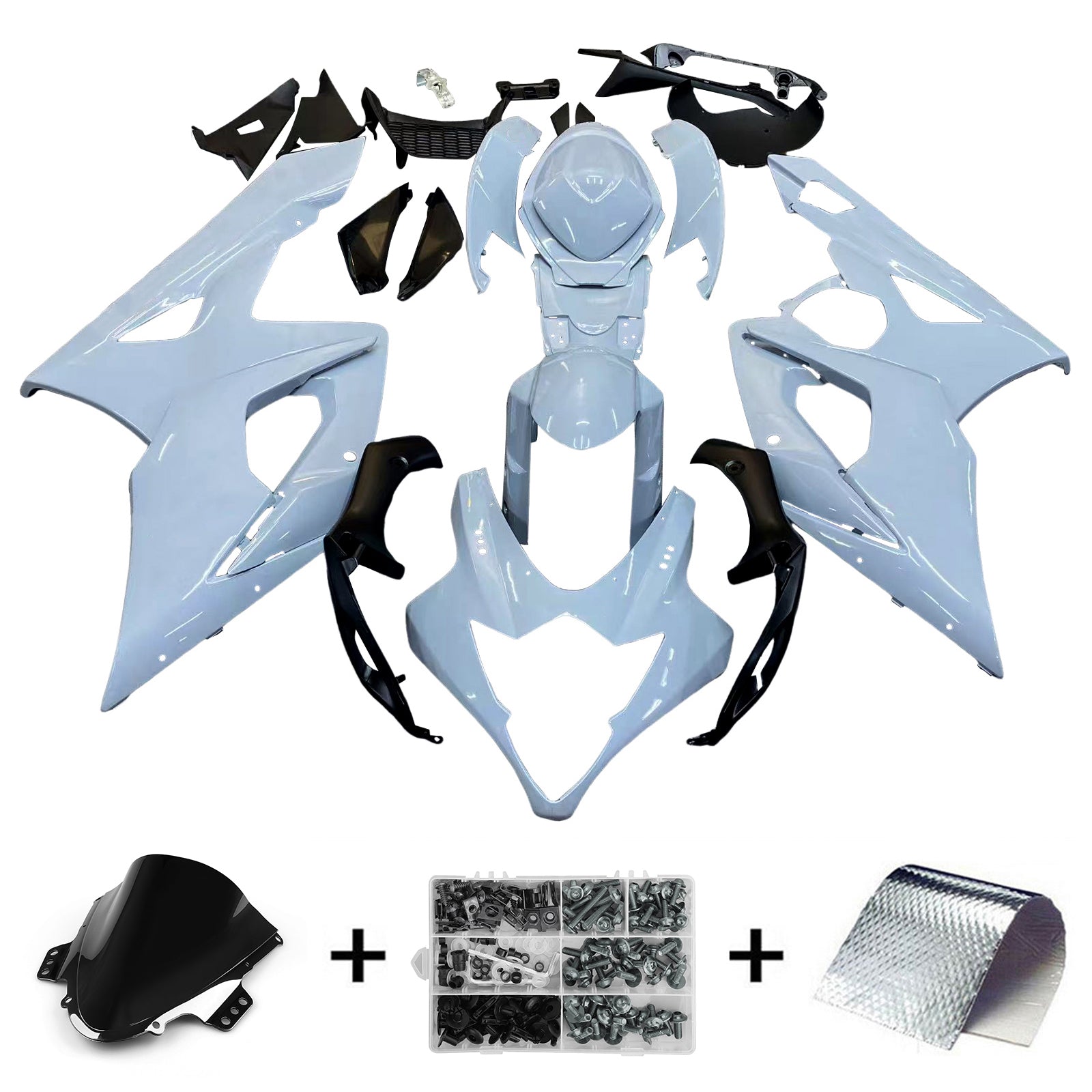 Amotopart 2005-2006 Suzuki GSXR1000 Fairing Grey Kit