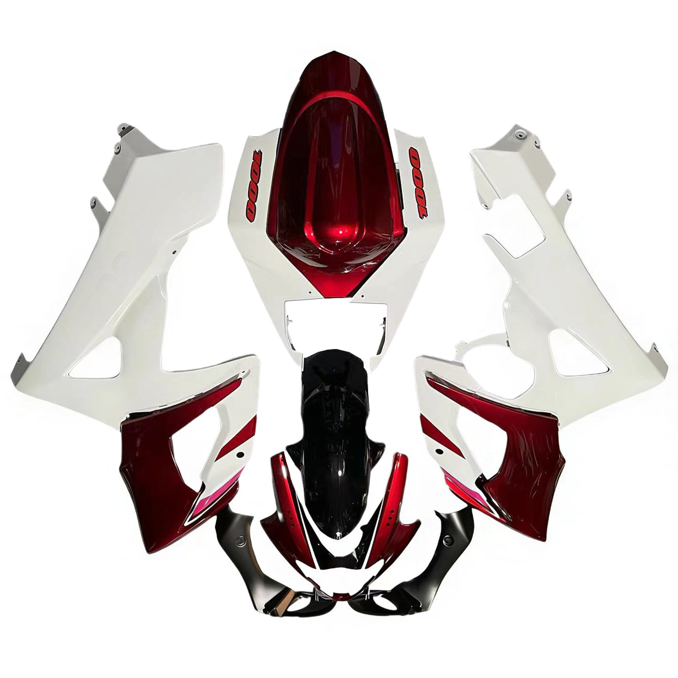 Amotopart 2005-2006 K5 GSXR1000 Suzuki Red & White Fairing Kit