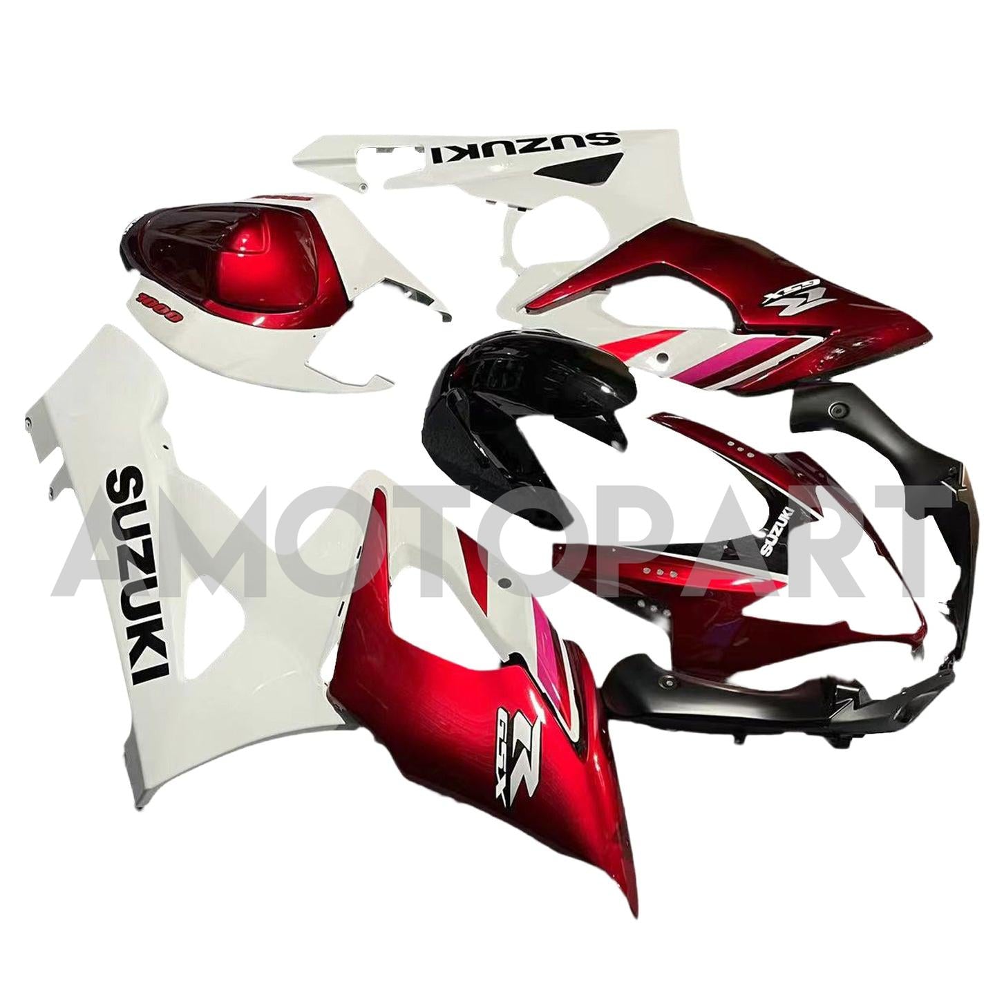 Amotopart 2005-2006 K5 GSXR1000 Suzuki Red & White Fairing Kit