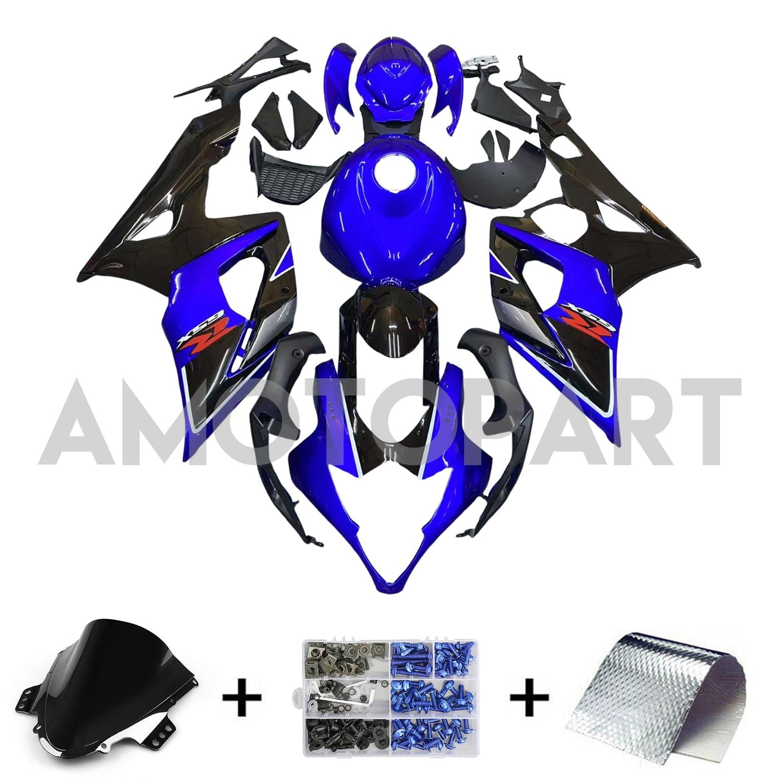 Amotopart 2005-2006 K5 GSXR1000 Suzuki Blue&Black Style2 Fairing Kit
