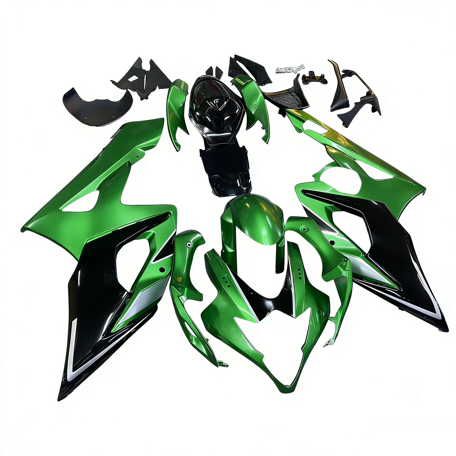 Amotopart 2005-2006 K5 GSXR1000 Suzuki Green&Black Fairing Kit