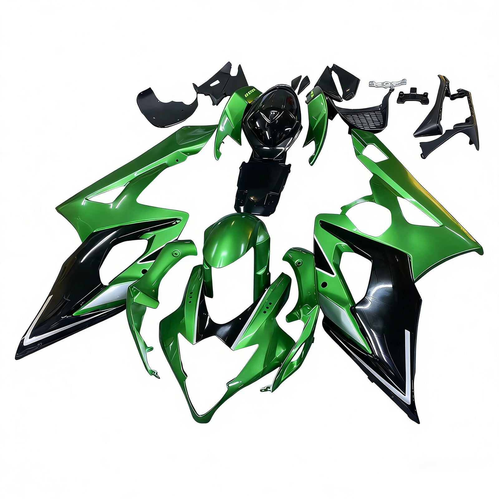 Amotopart 2005-2006 K5 GSXR1000 Suzuki Green&Black Fairing Kit