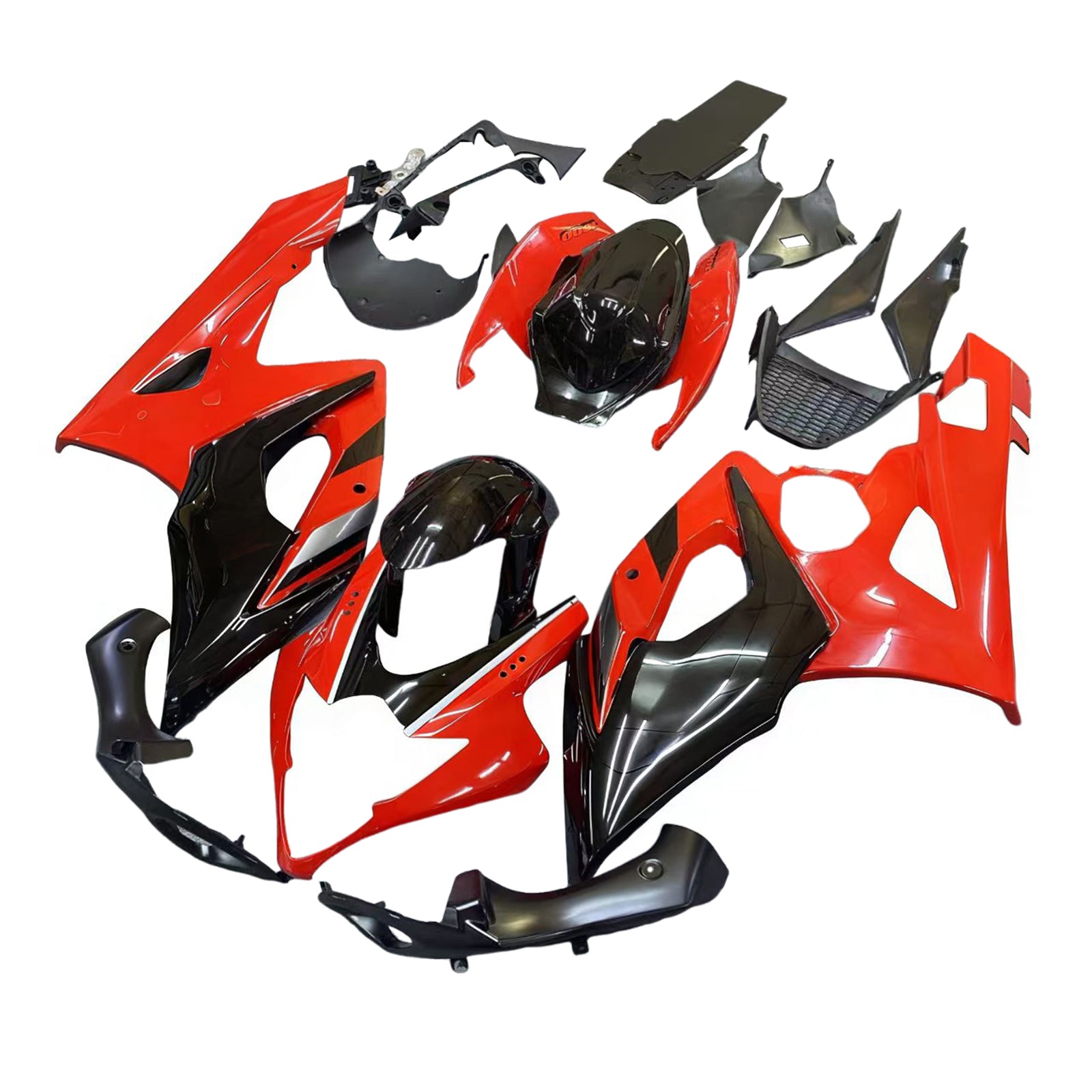 Amotopart 2005-2006 K5 GSXR1000 Suzuki Red & Black Style3 Kit de carenagem