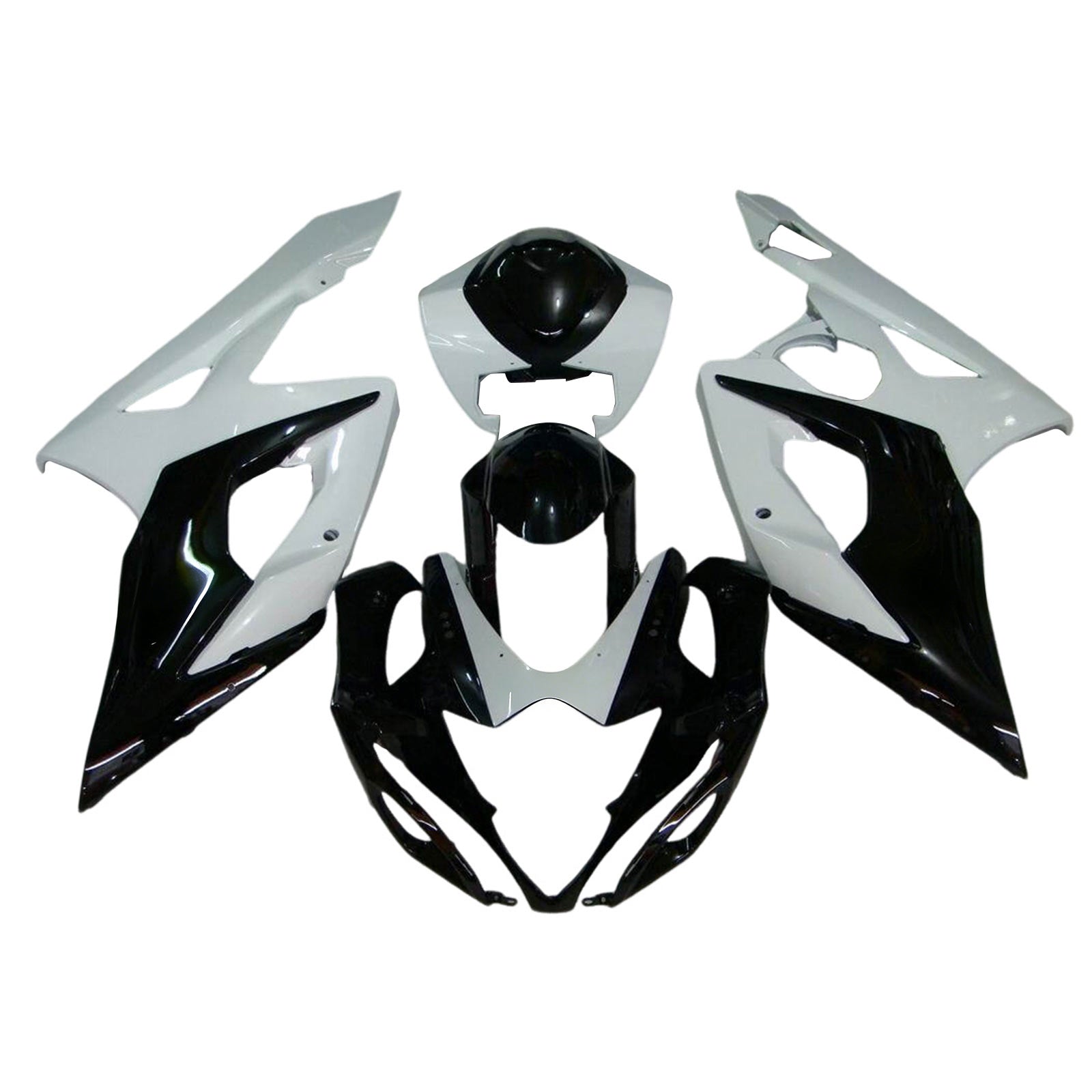 Amotopart 2005-2006 K5 GSXR1000 Suzuki White & Black Fairing Kit
