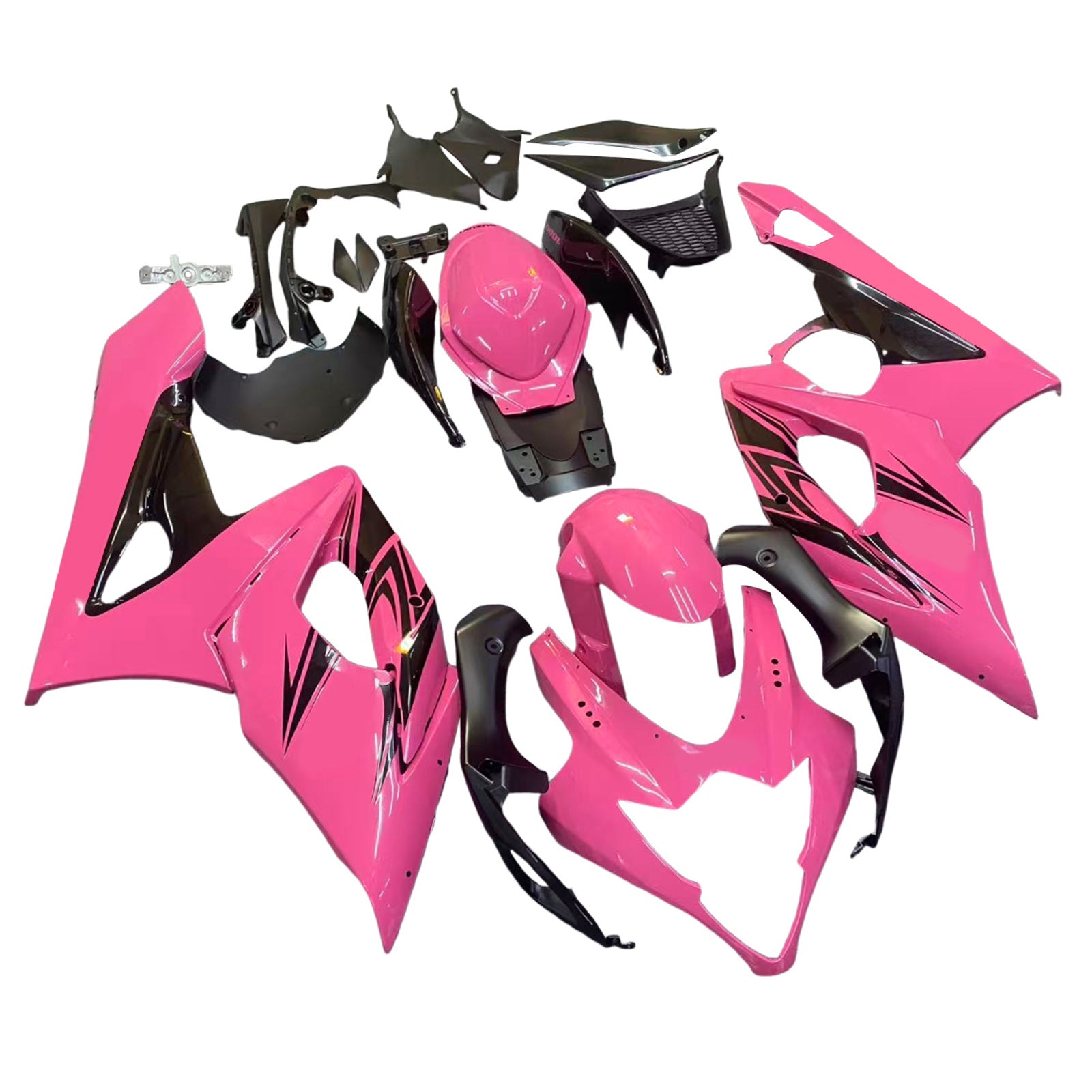 Amotopart 2005-2006 K5 GSXR1000 Suzuki Pink&Black Fairing Kit