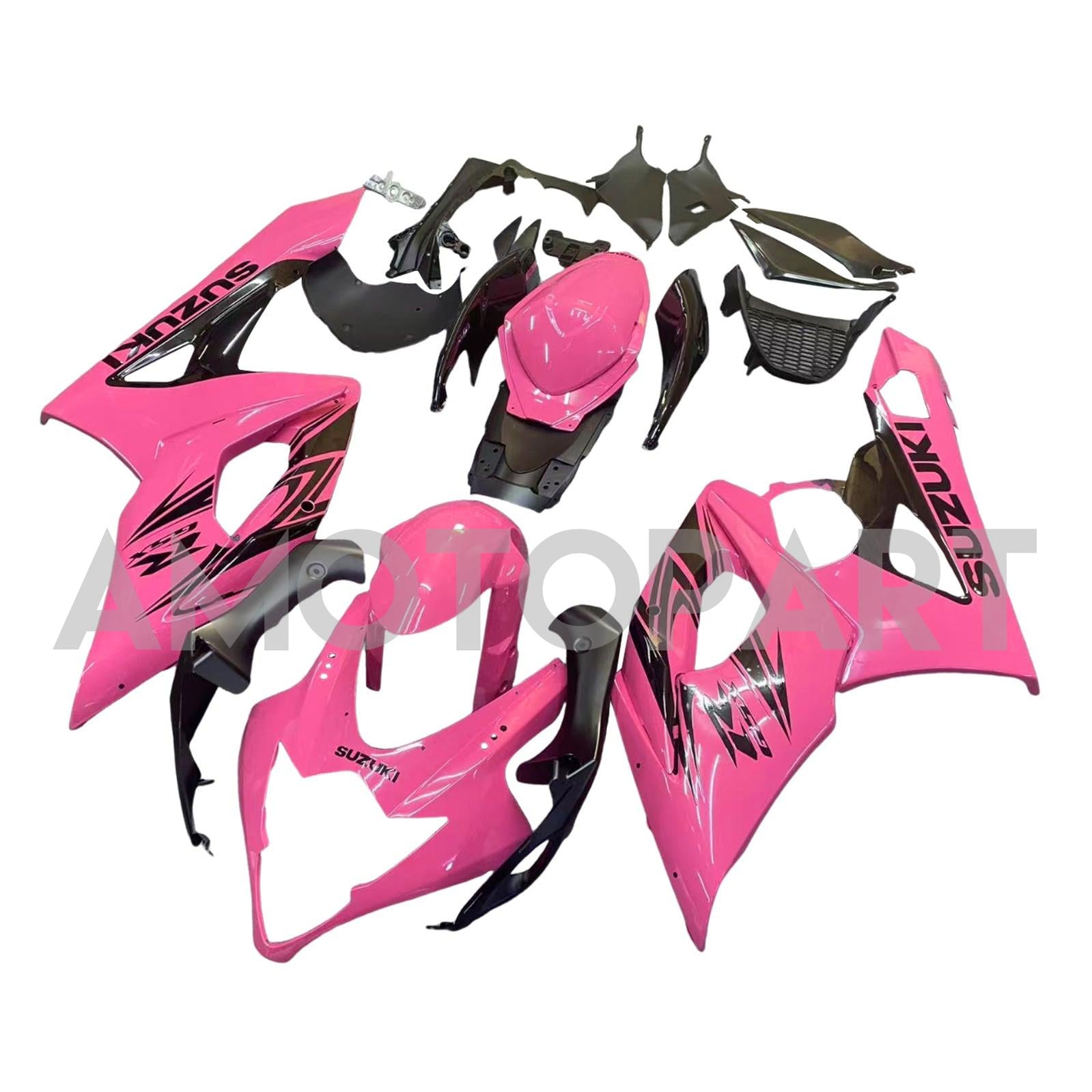 Amotopart 2005–2006 K5 GSXR1000 Suzuki Pink&Schwarzes Verkleidungskit