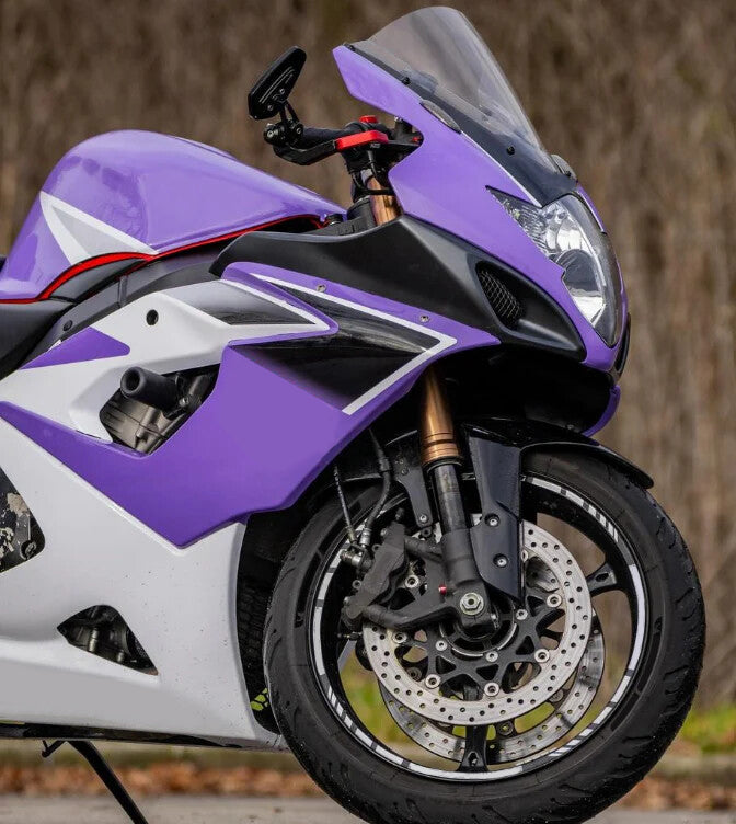 Amotopart 2005–2006 Suzuki GSXR1000 Weiß Lila Verkleidungsset