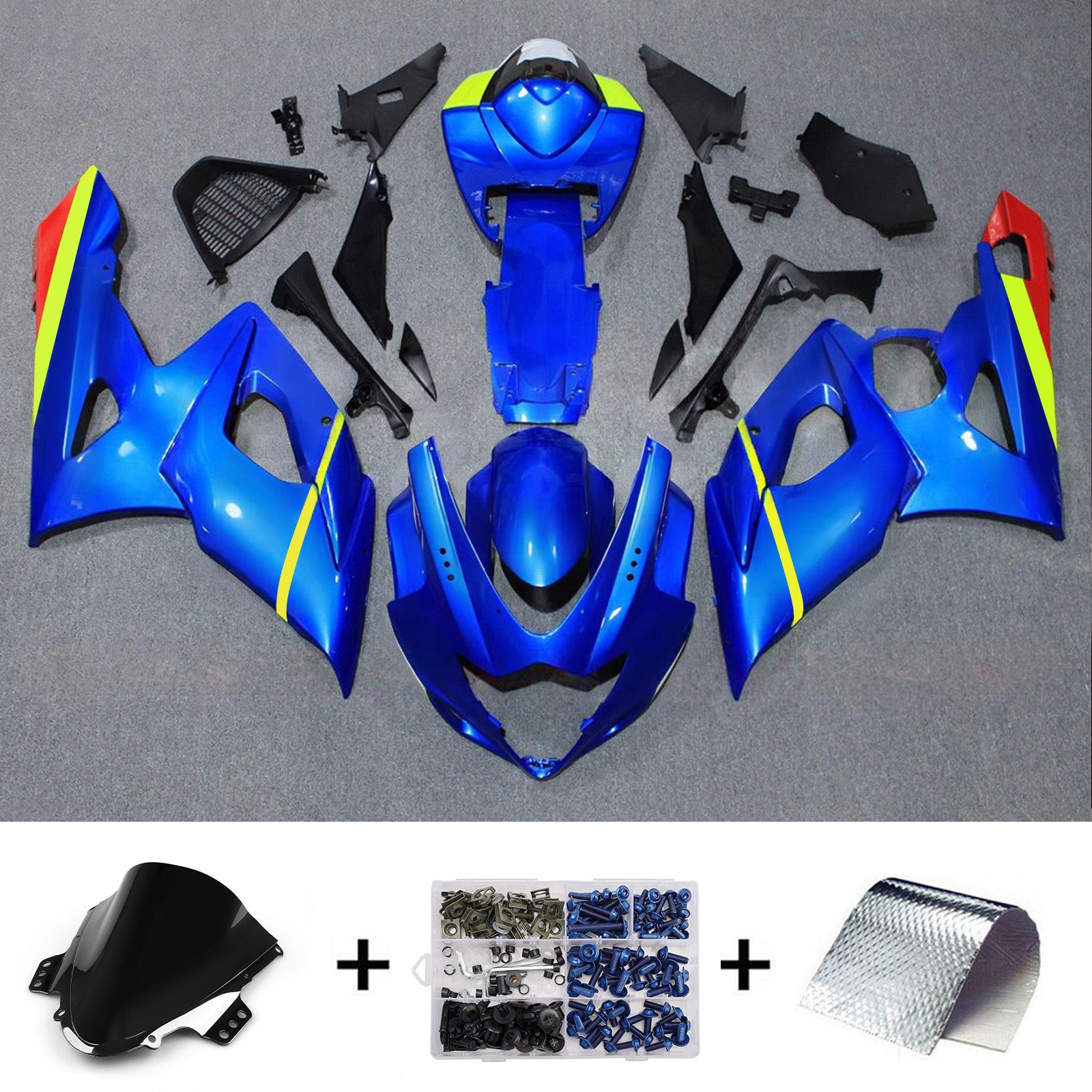 Amotopart 2005-2006 Suzuki GSXR1000 Blue White Red Fairing Kit