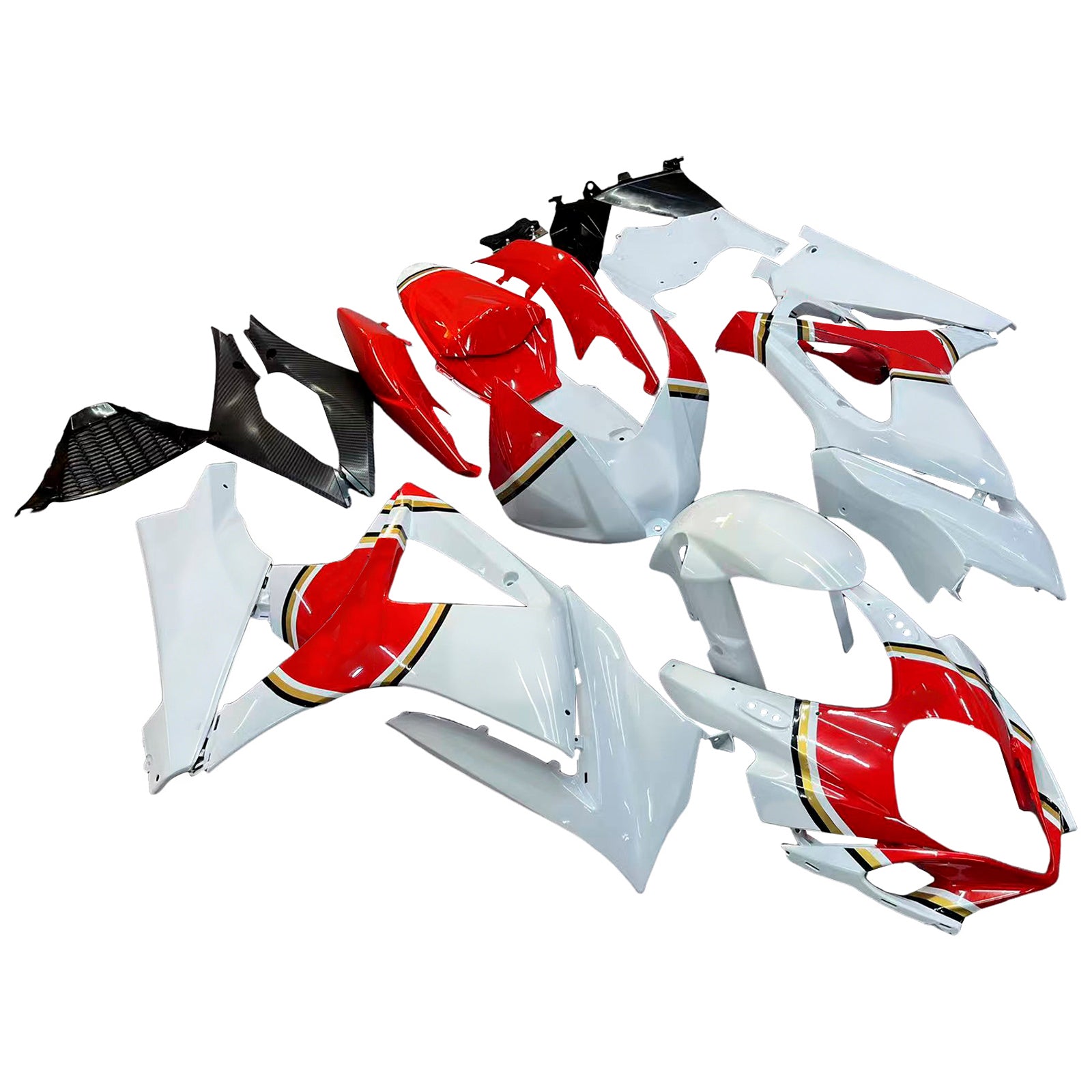Amotopart 2007-2008 Suzuki GSXR1000 Red White Black Fairing Kit