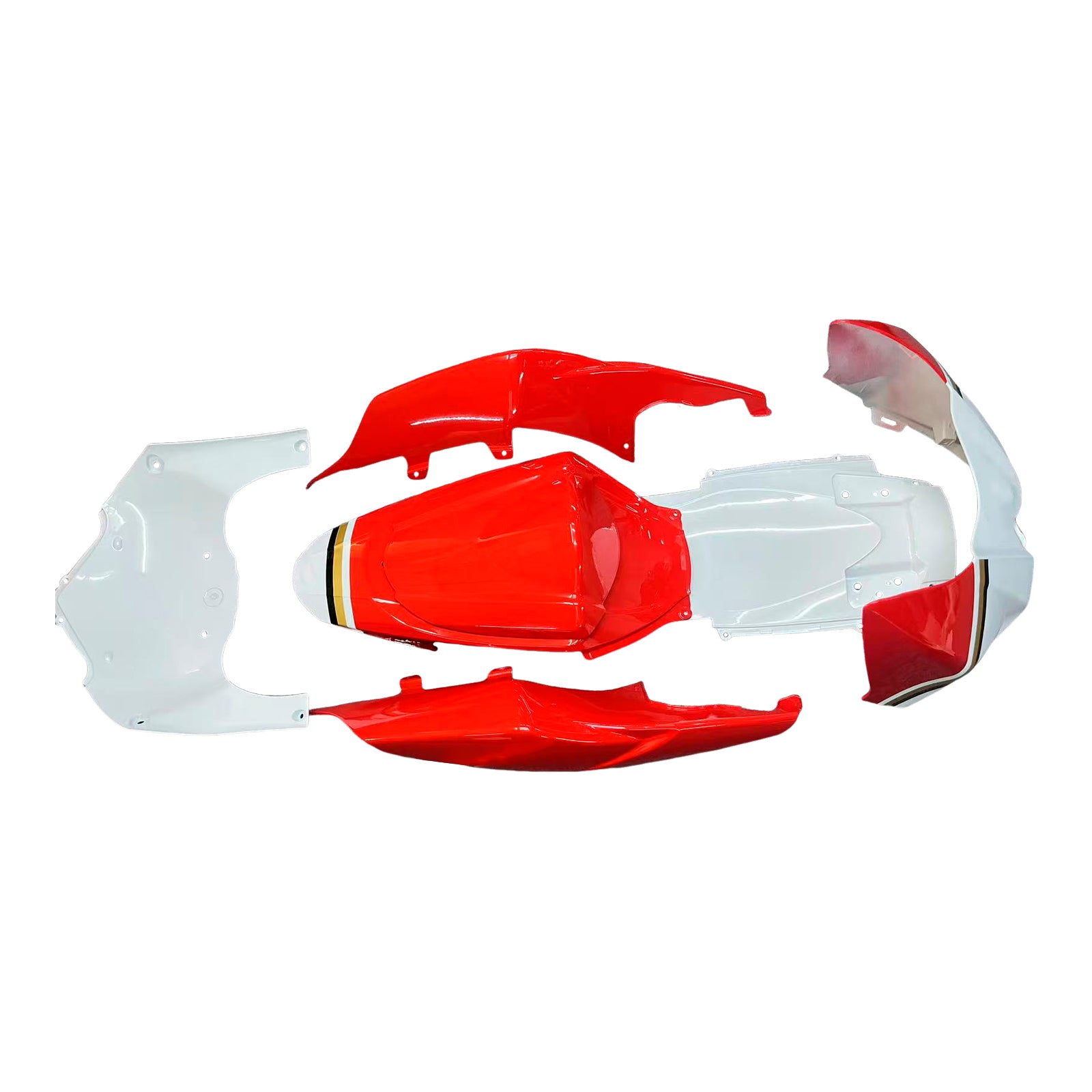 Amotopart 2007-2008 Suzuki GSXR1000 Red White Black Fairing Kit