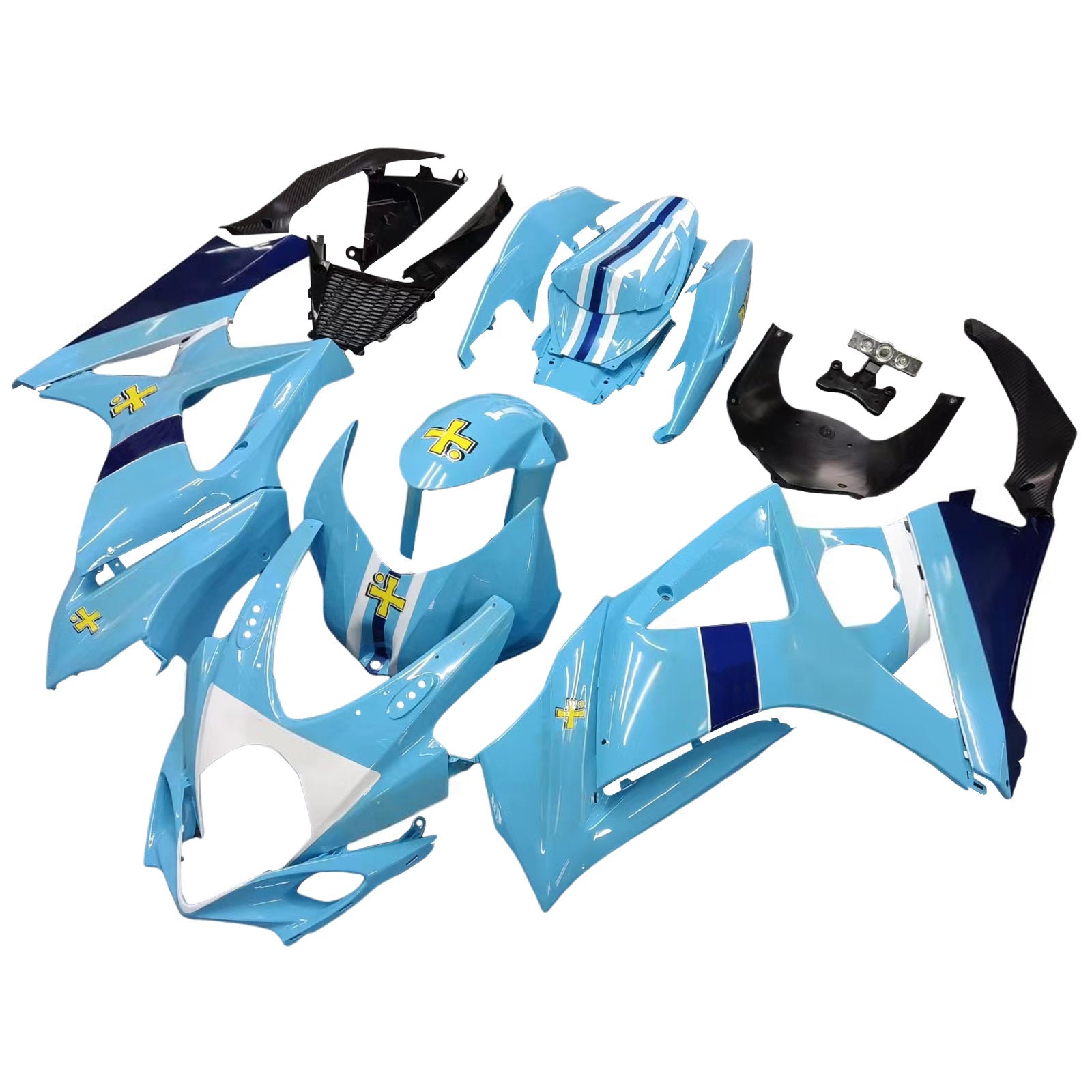 Amotopart 2007-2008 Suzuki GSXR1000 Fansing Blue Crex