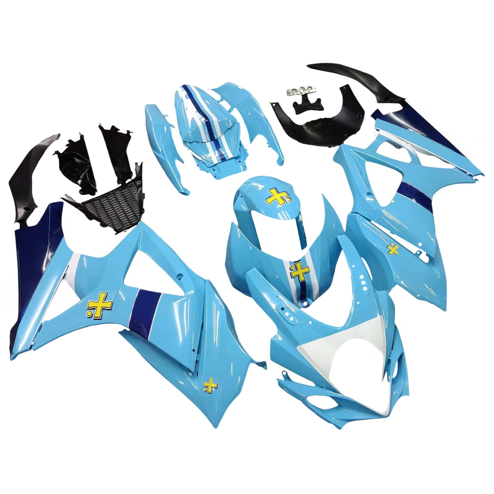 Amotopart 2007-2008 Suzuki GSXR1000 Fansing Blue Crex