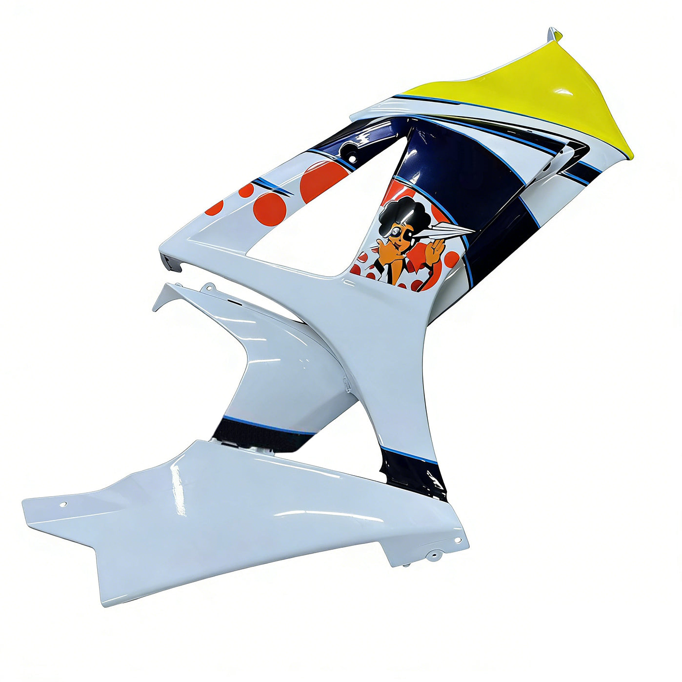 Amotopart 2007-2008 Suzuki GSXR1000 White Black Yellow Red Fairing Kit