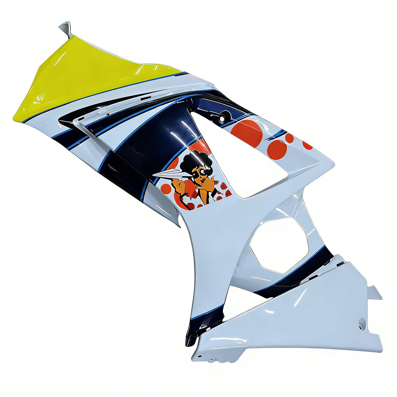 Amotopart 2007-2008 Suzuki GSXR1000 White Black Yellow Red Fairing Kit