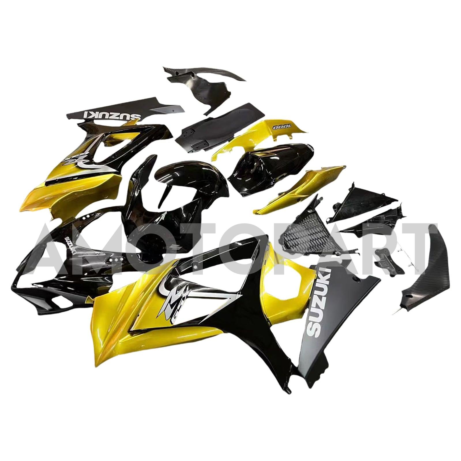 Amotopart 2007-2008 Suzuki GSXR 1000 Gold&Black Fairing Kit