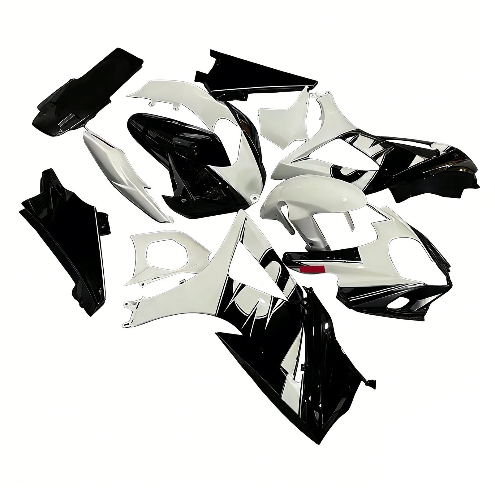 Amotopart 2007-2008 Suzuki GSXR1000 Black White Fairing Kit