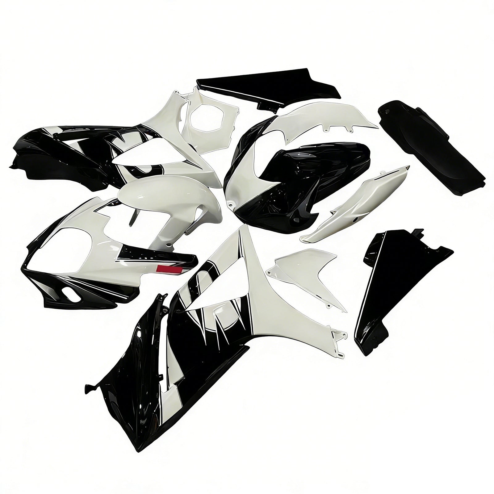 Amotopart 2007-2008 Suzuki GSXR1000 Black White Fairing Kit