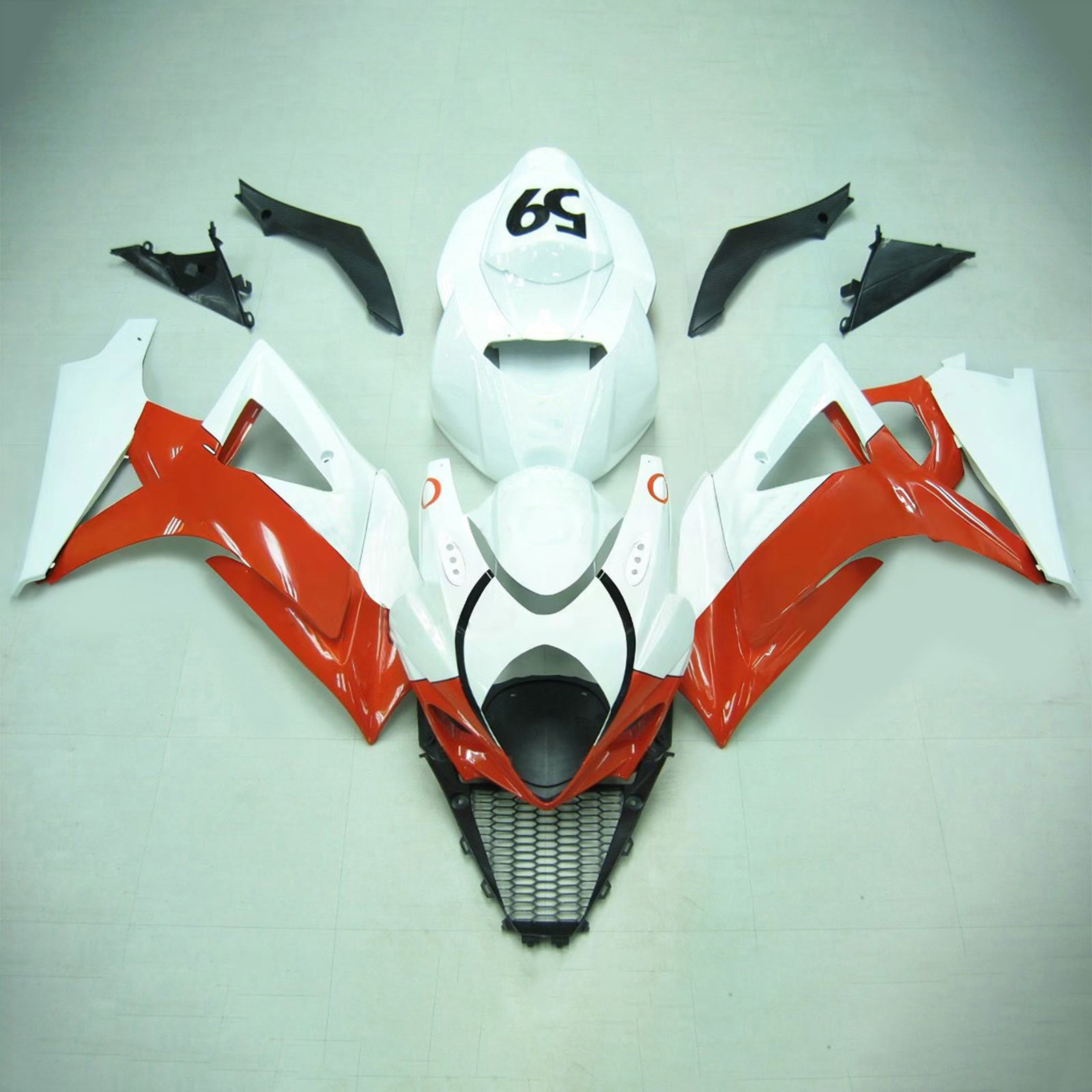 Amotopart 2007-2008 Suzuki GSXR1000 Kåbe Jordan Hvid&Red Kit