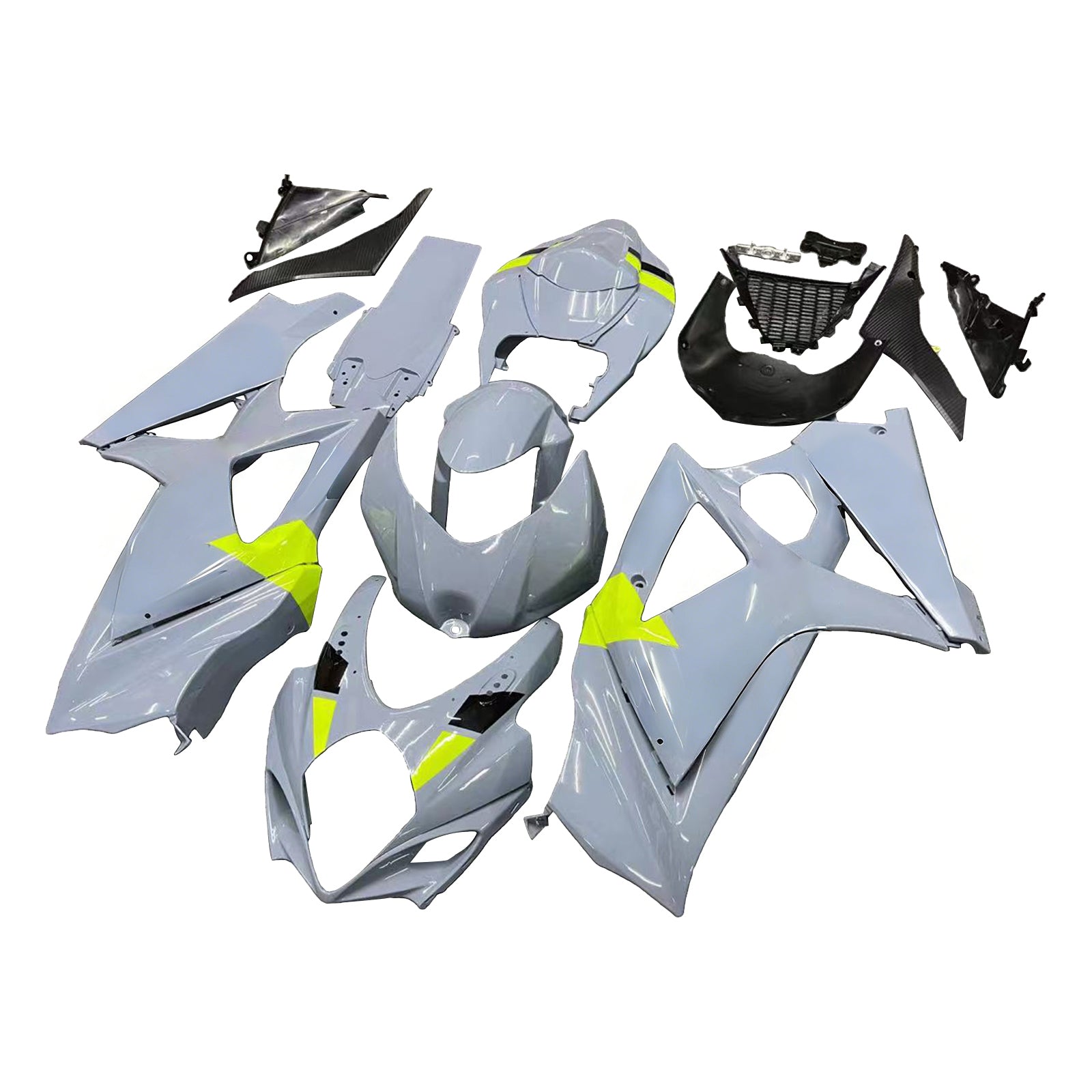 Amotopart 2007-2008 Suzuki GSXR1000 Fairing Grey Kit