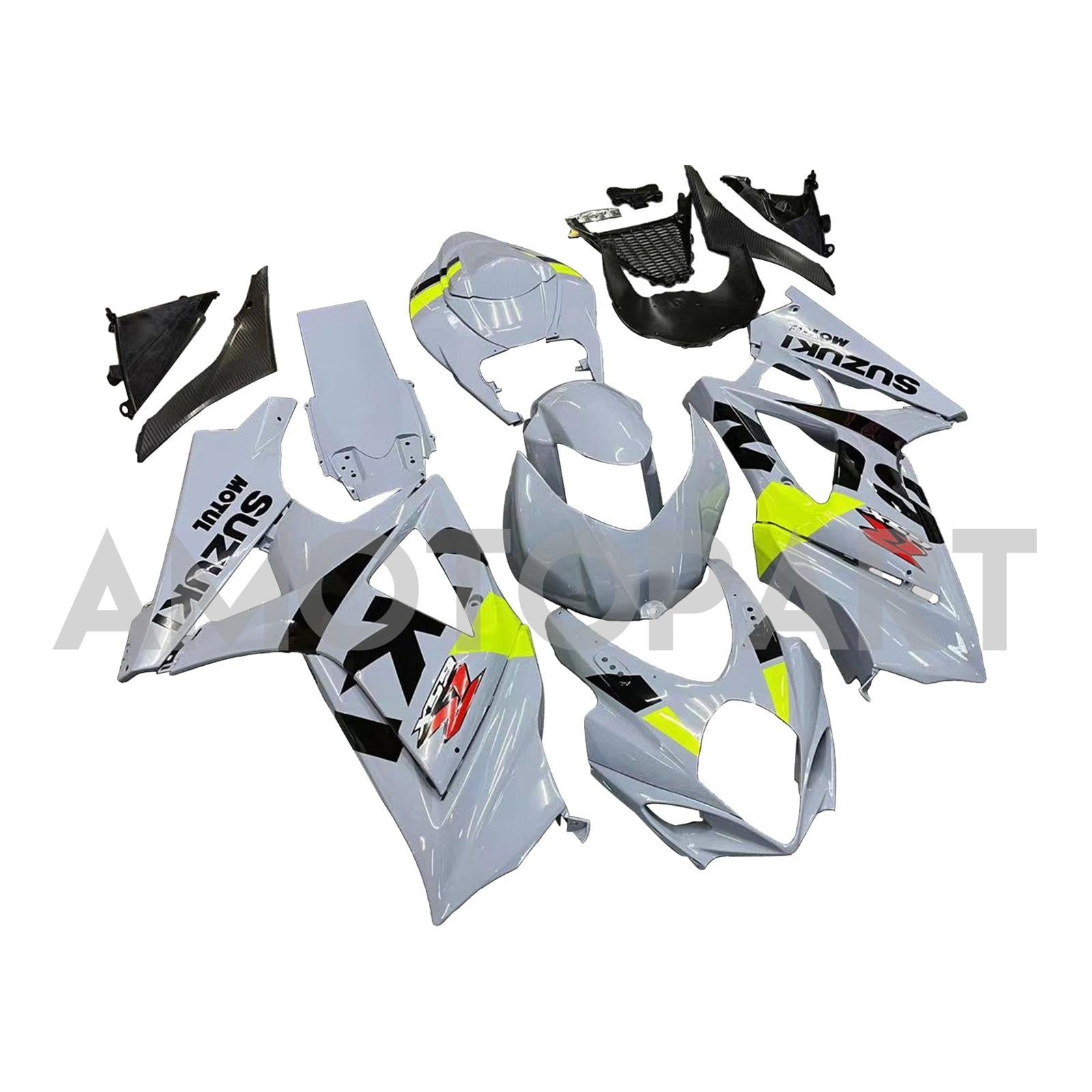 Amotopart 2007-2008 Suzuki GSXR1000 Fairing Grey Kit