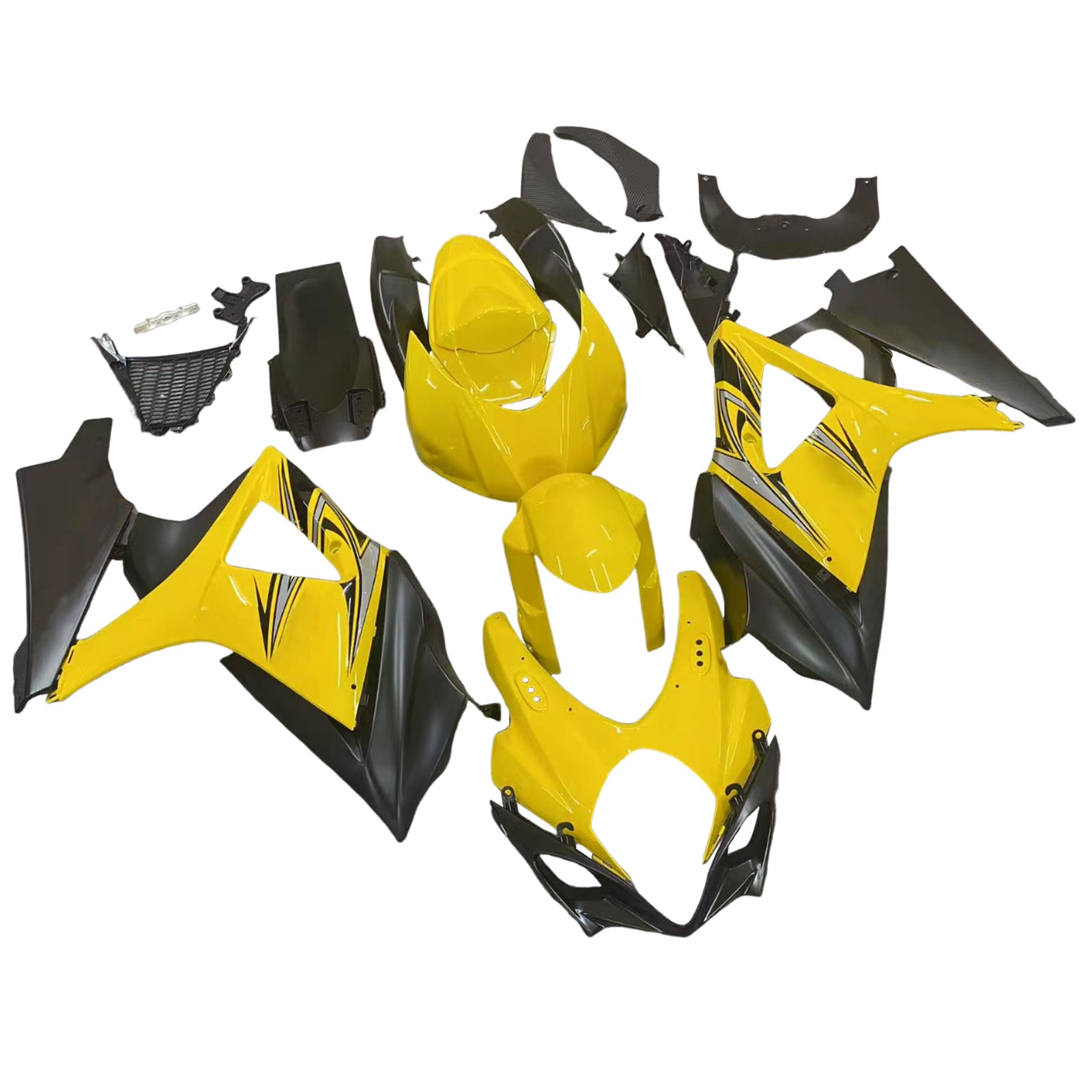 Amotopart 2007-2008 Suzuki GSXR1000 Fairing Yellow&Black Kit