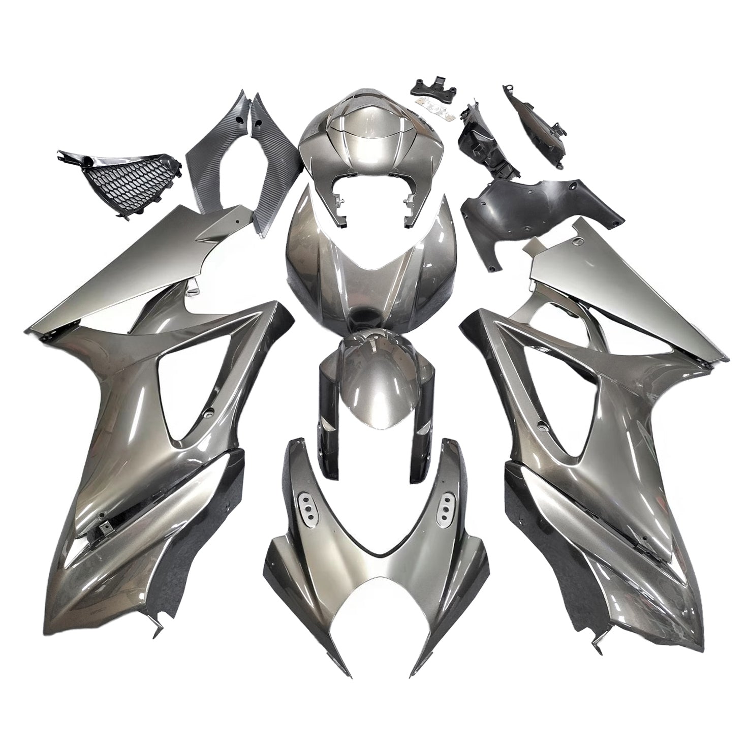 Amotopart 2007-2008 Kit carena Suzuki GSXR1000 grigio ebano