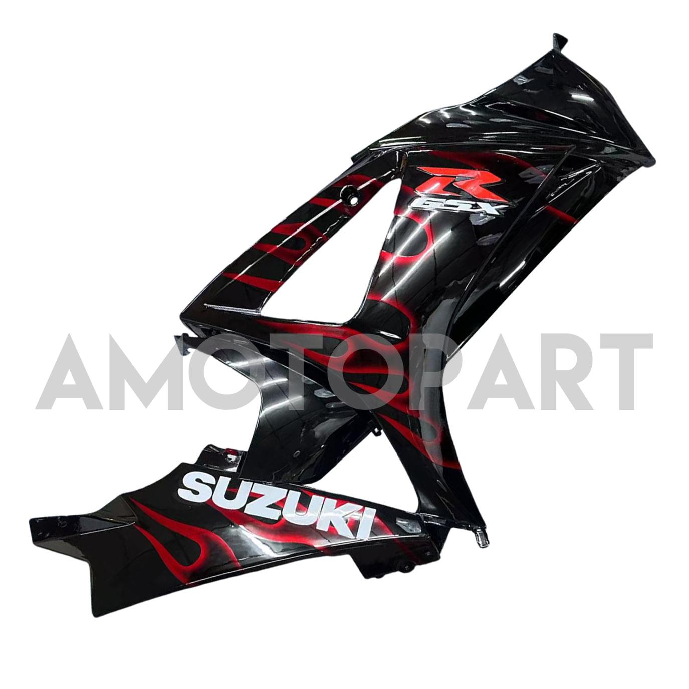 Amotopart 2007-2008 Suzuki GSXR1000 Fairing Black&Red Fire Kit