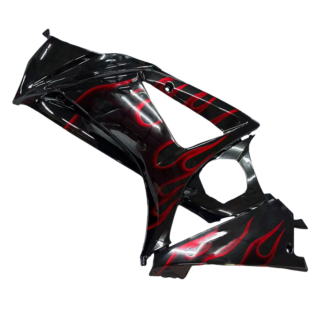 Amotopart 2007-2008 Suzuki GSXR1000 Fairing Black&Red Fire Kit