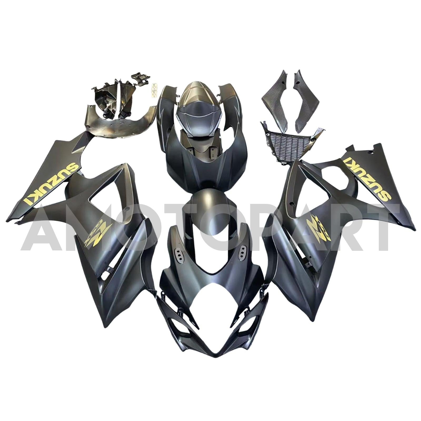 Amotopart 2007-2008 Suzuki GSXR1000 Fairing Black Style2 Kit