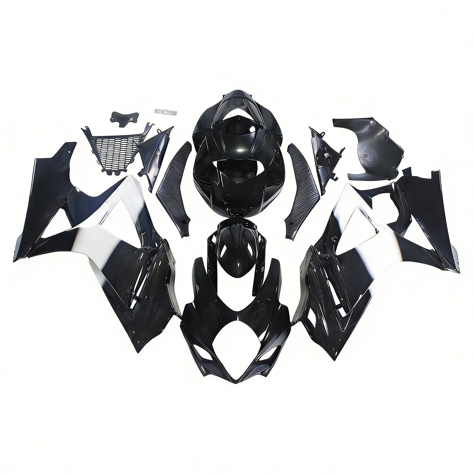 Amotopart 2007-2008 Suzuki GSXR1000 Fairing Glossy Black&White Kit