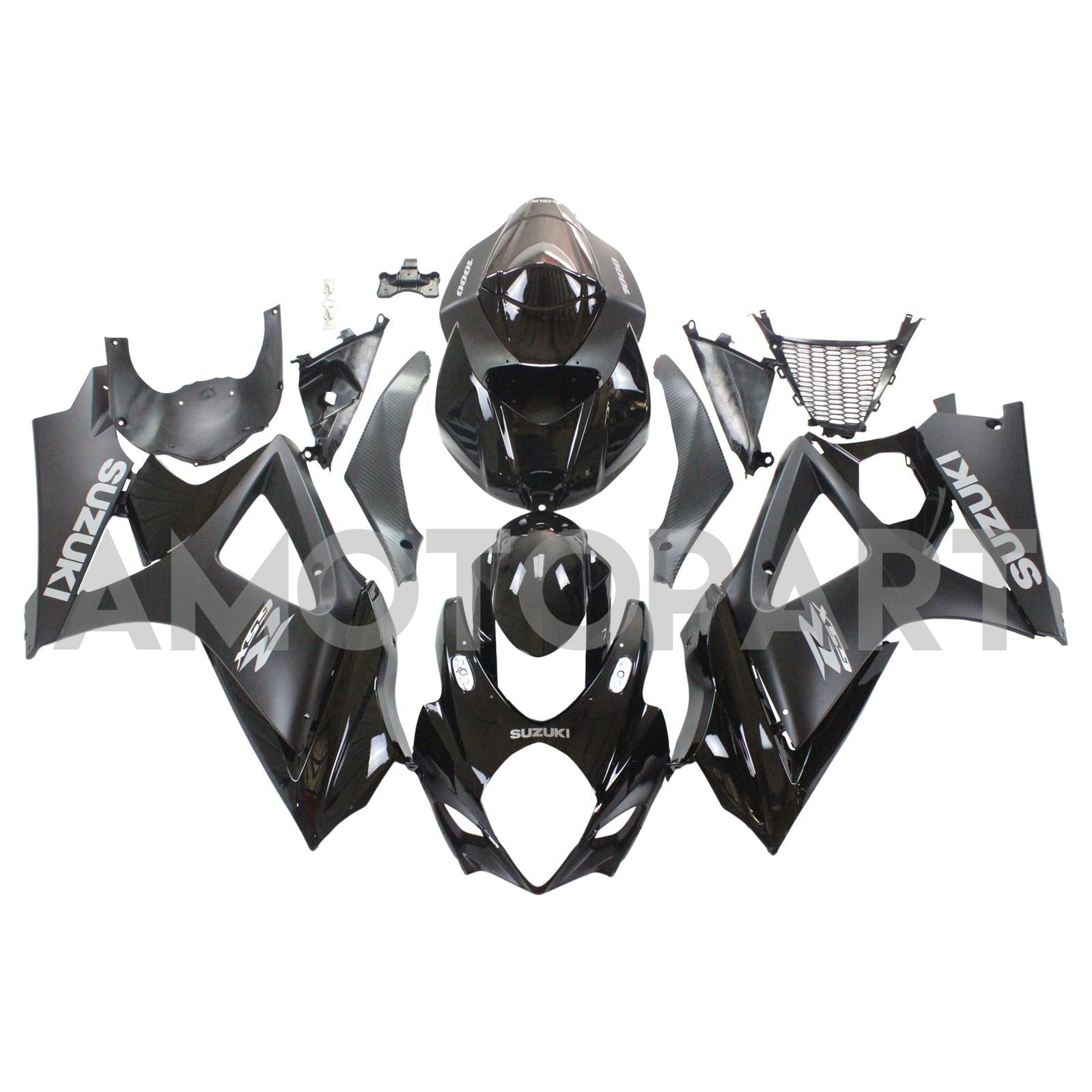 Amotopart 2007-2008 Suzuki GSXR1000 Fairing Black Style1 Kit