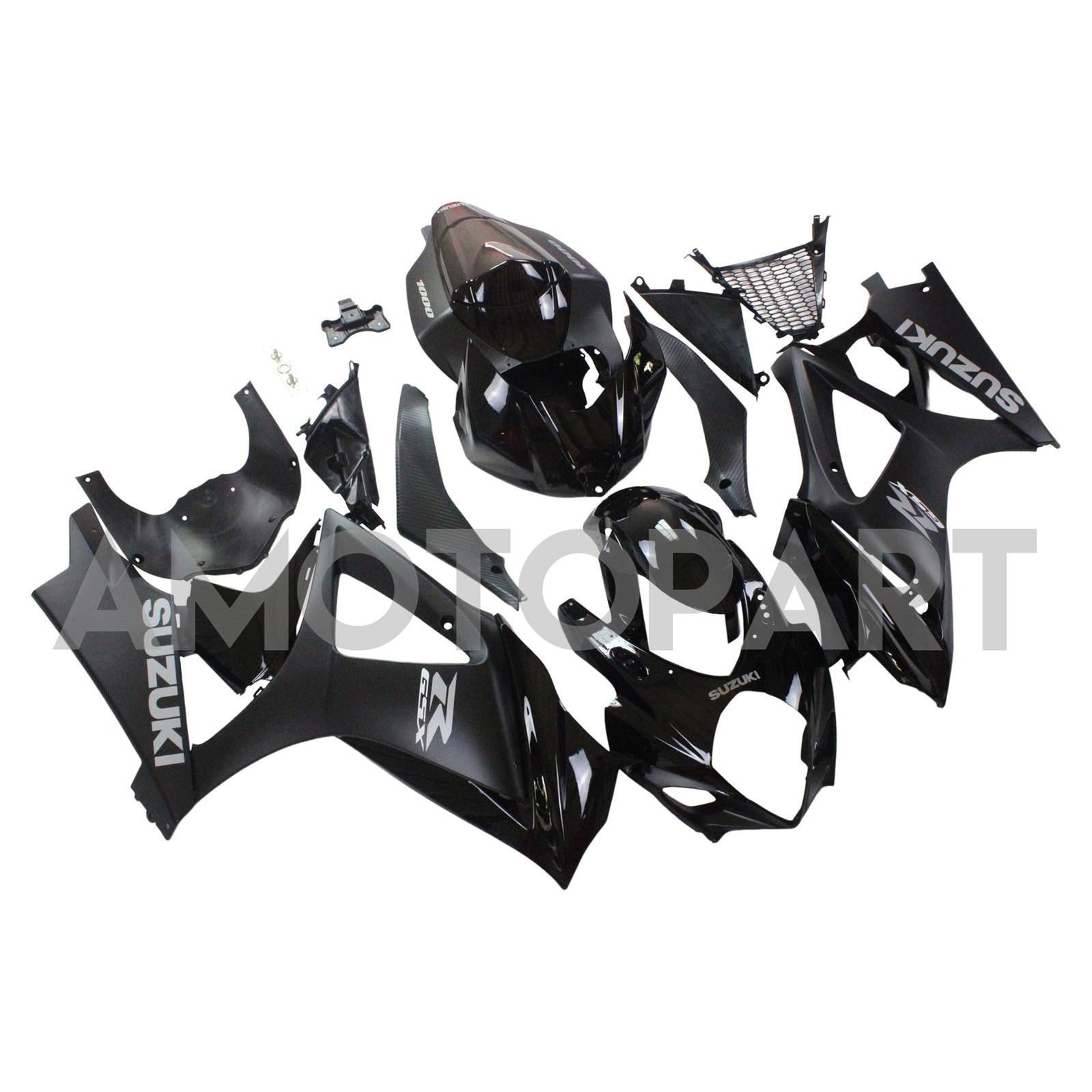Amotopart 2007-2008 Suzuki GSXR1000 Fairing Black Style1 Kit