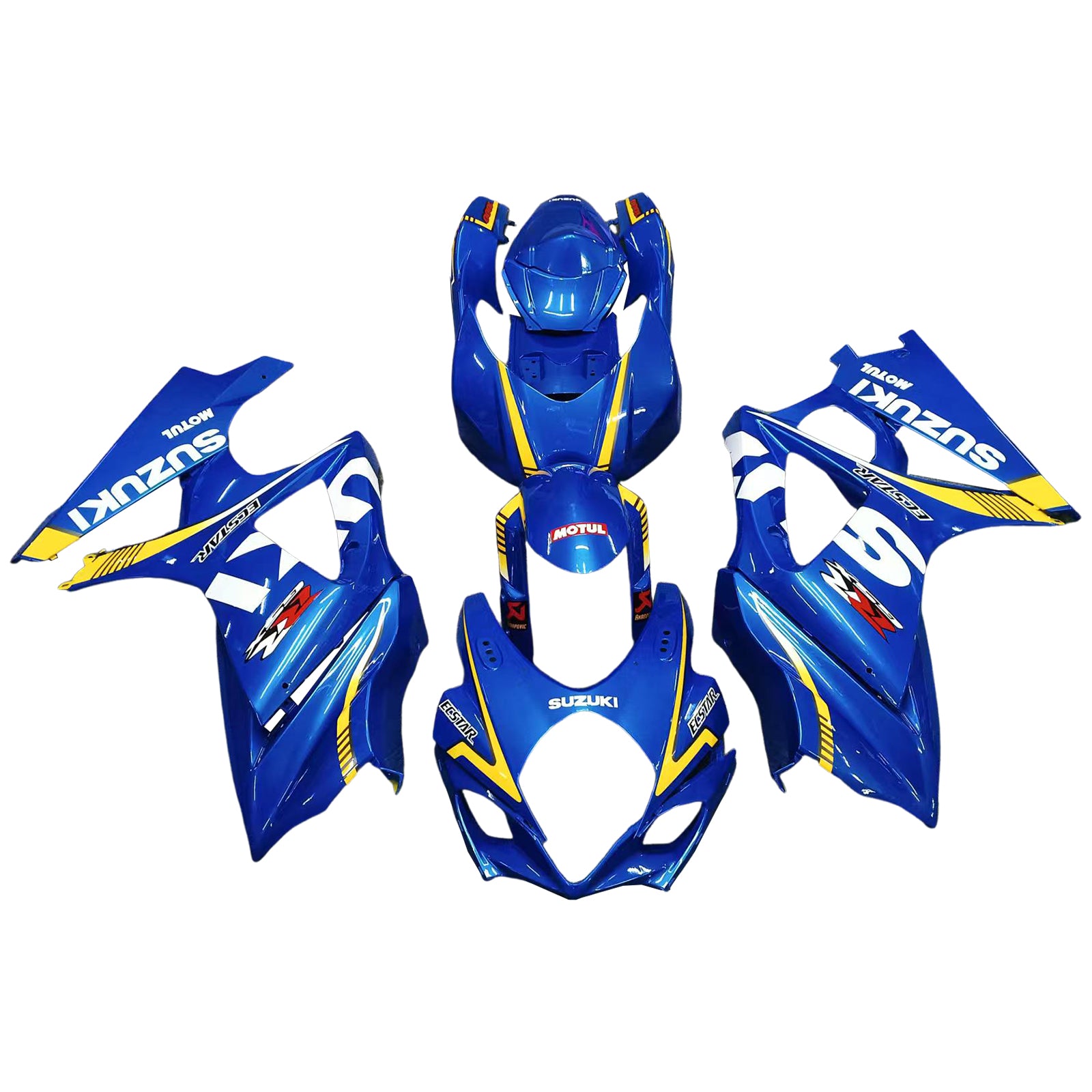 Amotopart 2007-2008 Suzuki GSXR1000 Fairing Blue&Yellow Kit