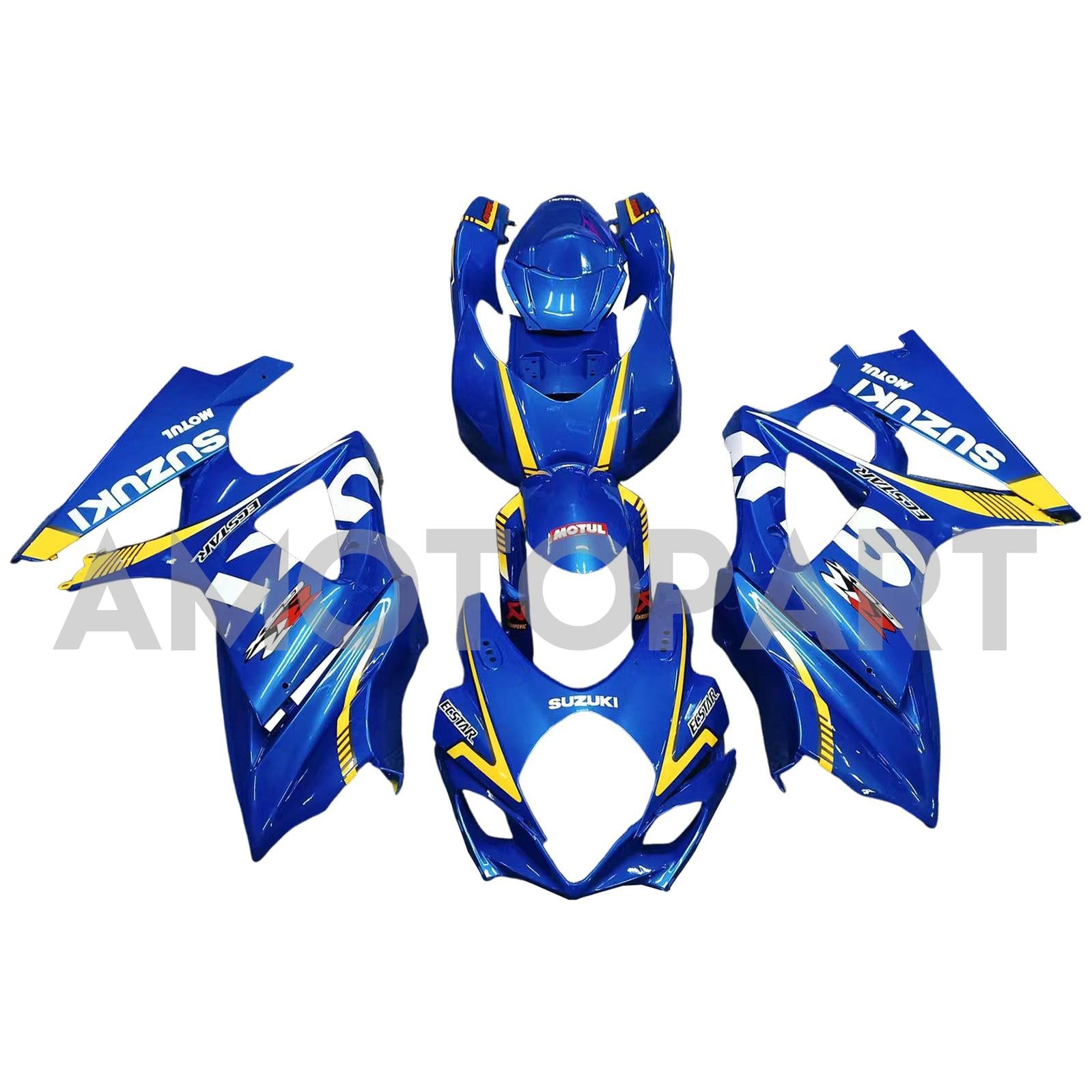 Amotopart 2007-2008 Suzuki GSXR1000 Failing Blue & Yellow Kit