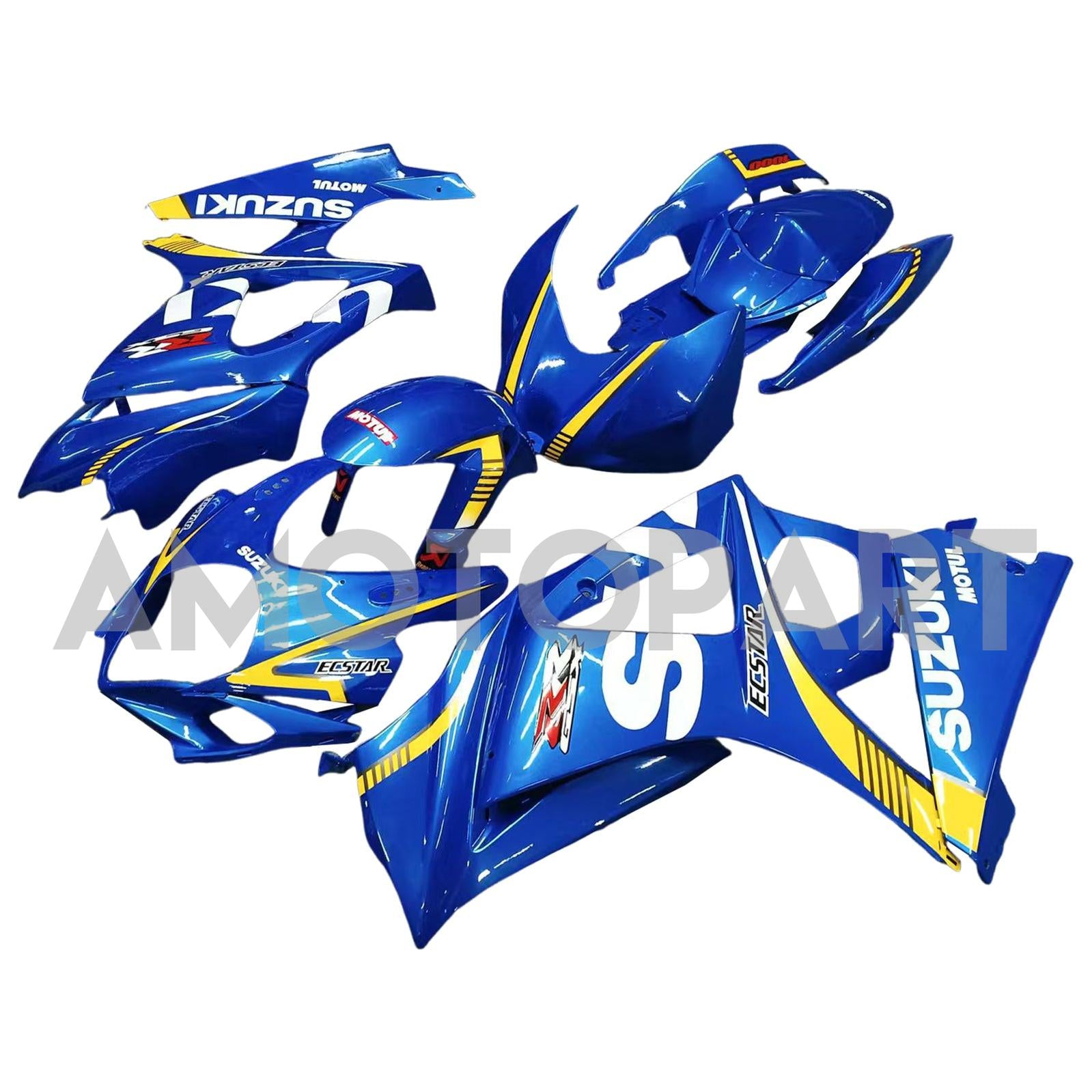 Amotopart 2007-2008 Suzuki GSXR1000 Failing Blue & Yellow Kit