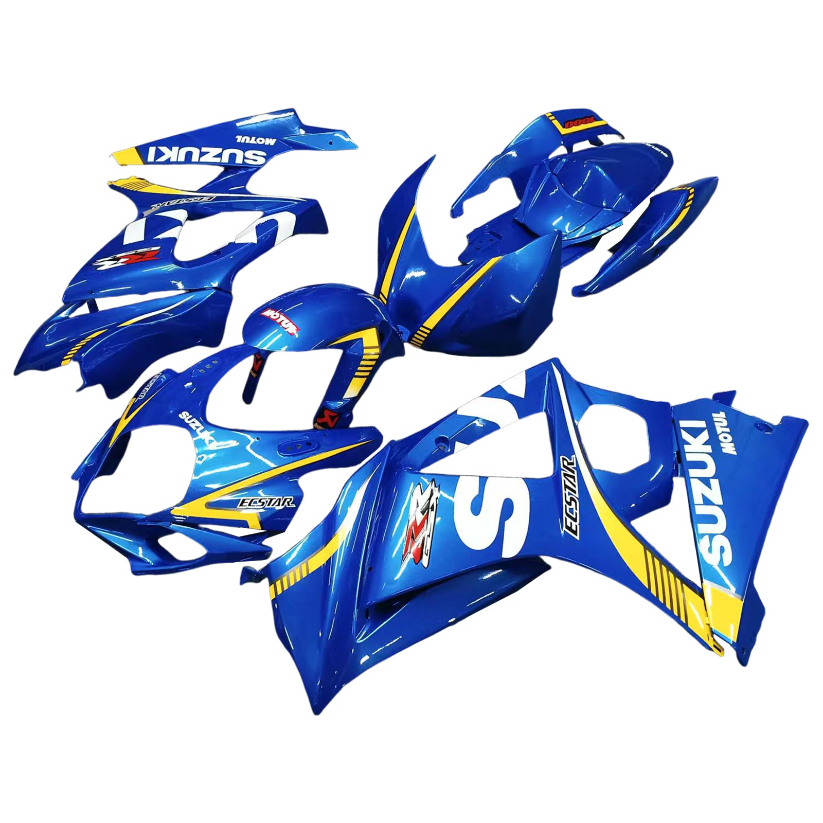 Amotopart 2007-2008 Suzuki GSXR1000 Fairing Blue&Yellow Kit