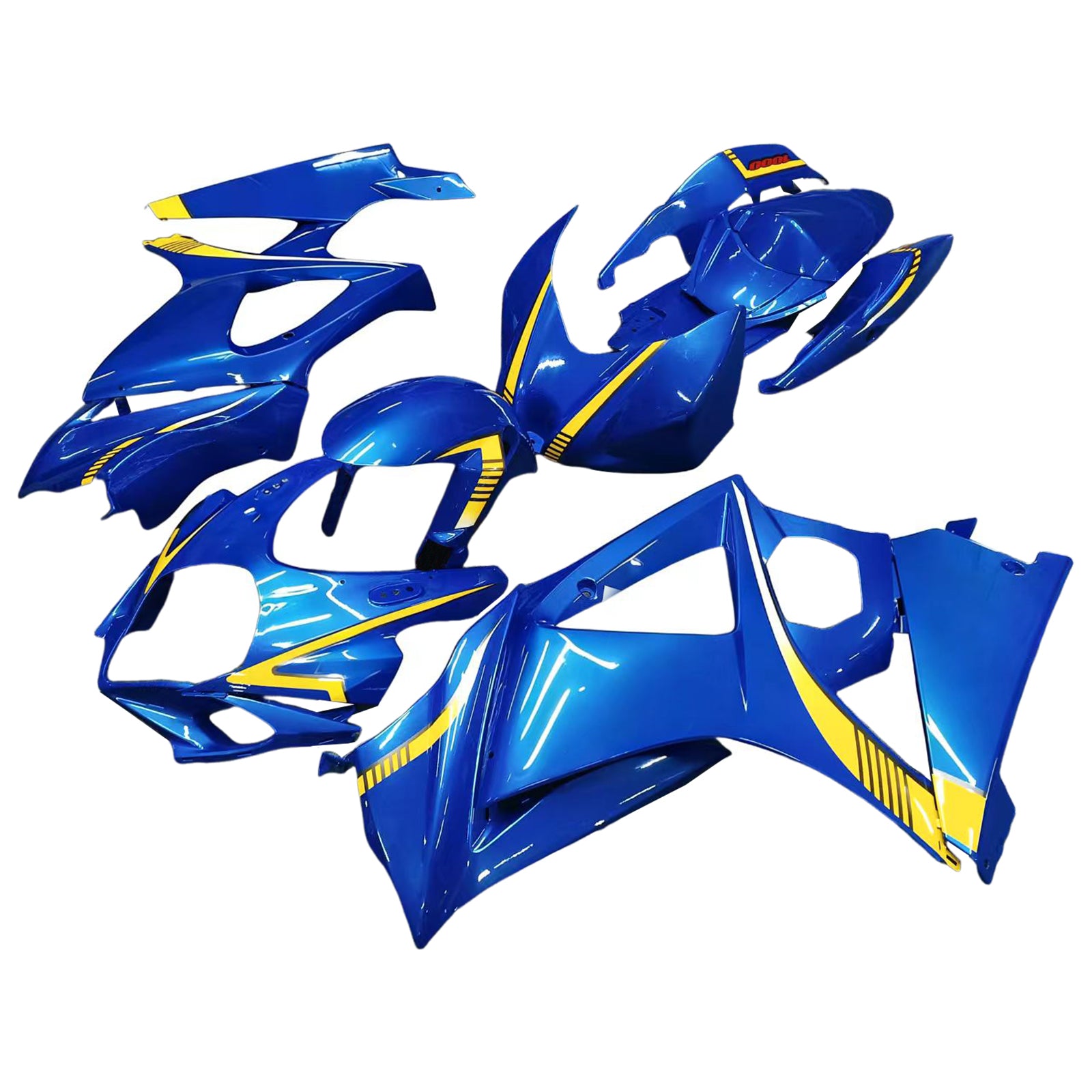 Carénage Amotopart Suzuki GSXR1000 2007-2008 Bleu&Kit jaune