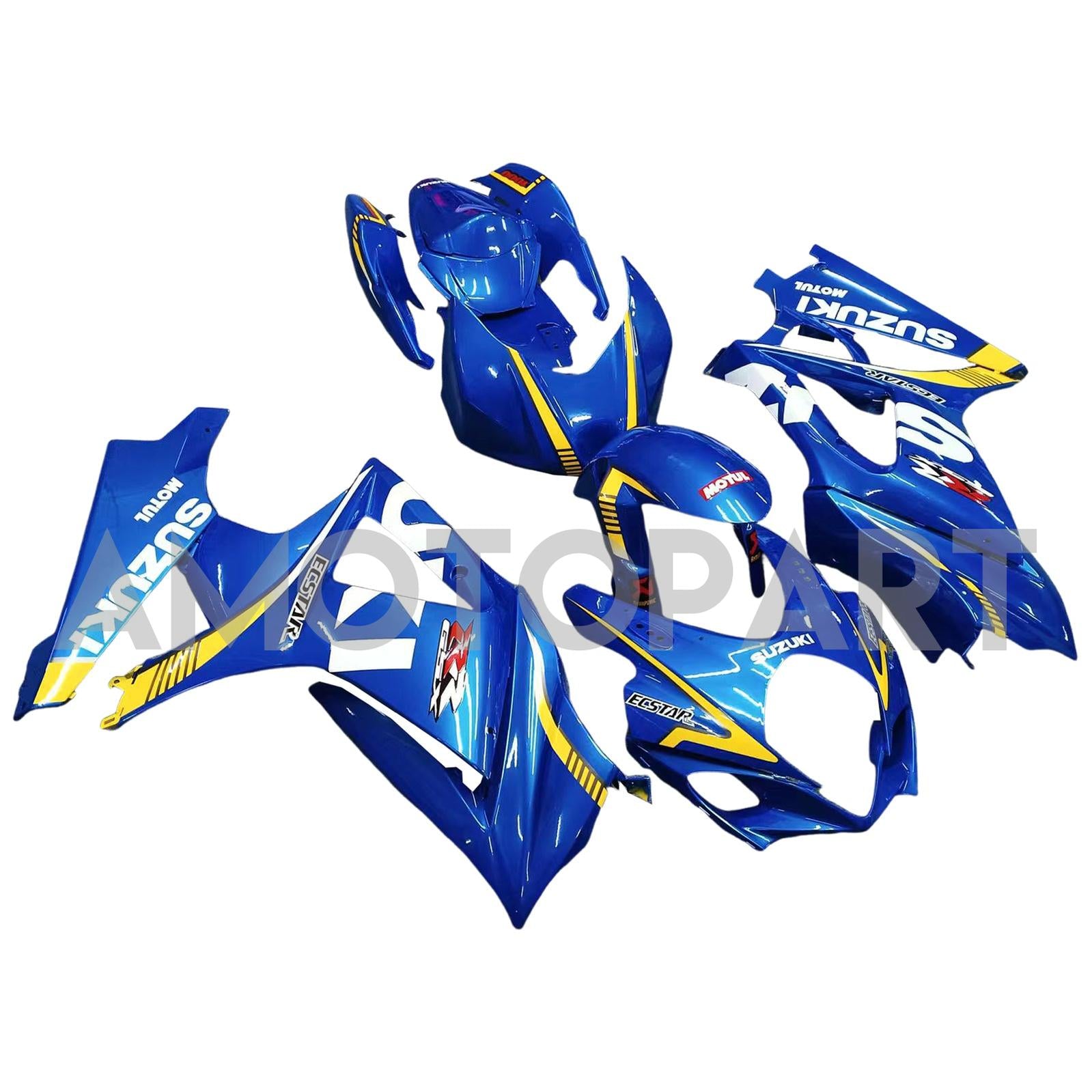 Amotopart 2007-2008 Suzuki GSXR1000 Failing Blue & Yellow Kit