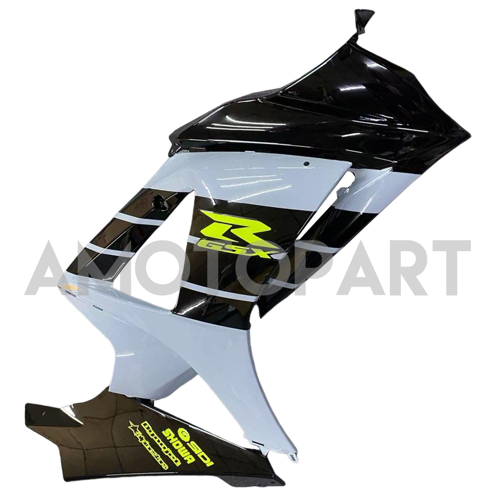 Amotopart 2007–2008 Suzuki GSXR1000 K7, Grau&Gelbes Style1-Verkleidungskit