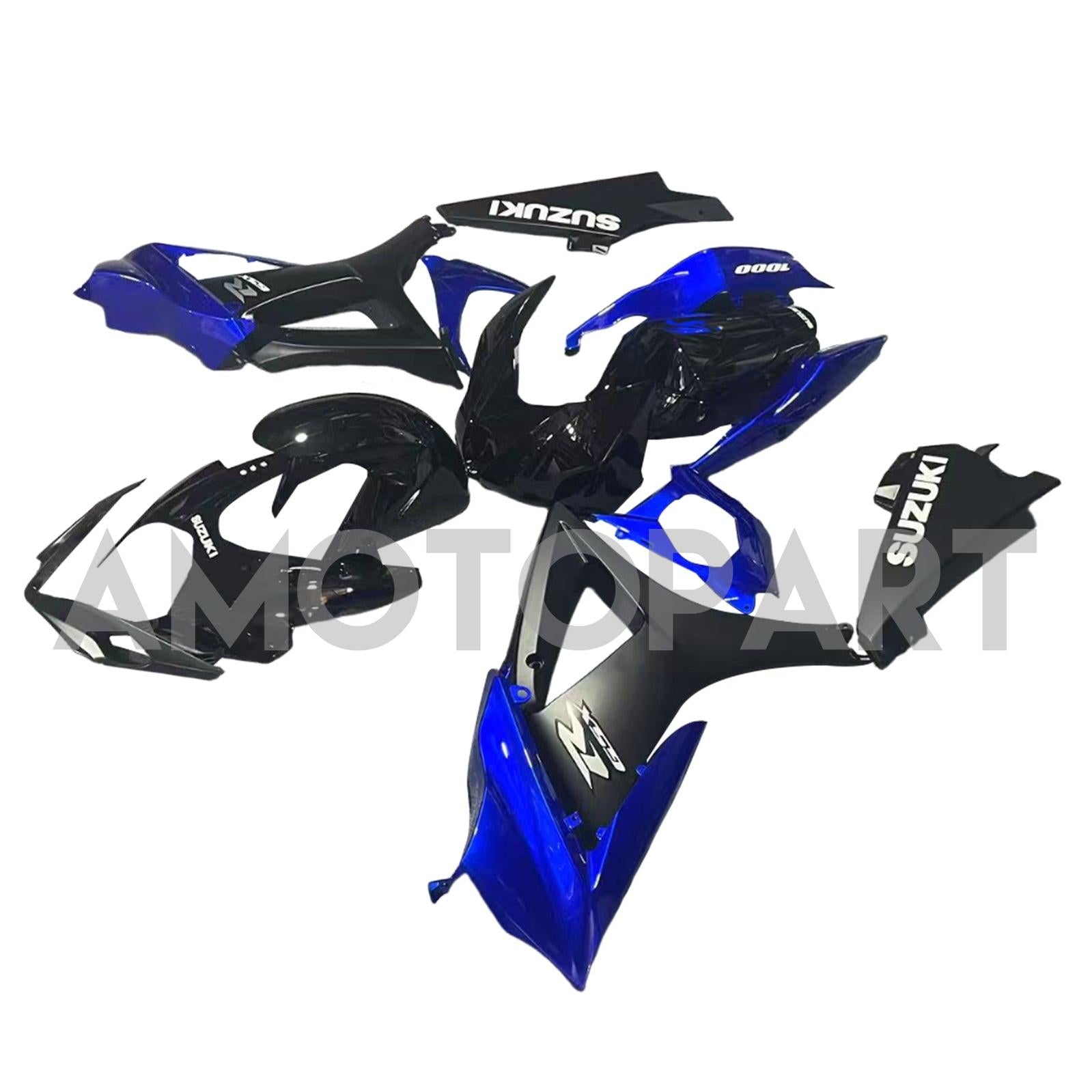 Amotopart 2007-2008 K7 GSXR1000 Suzuki Blue & Black Style1 Kit de carenagem