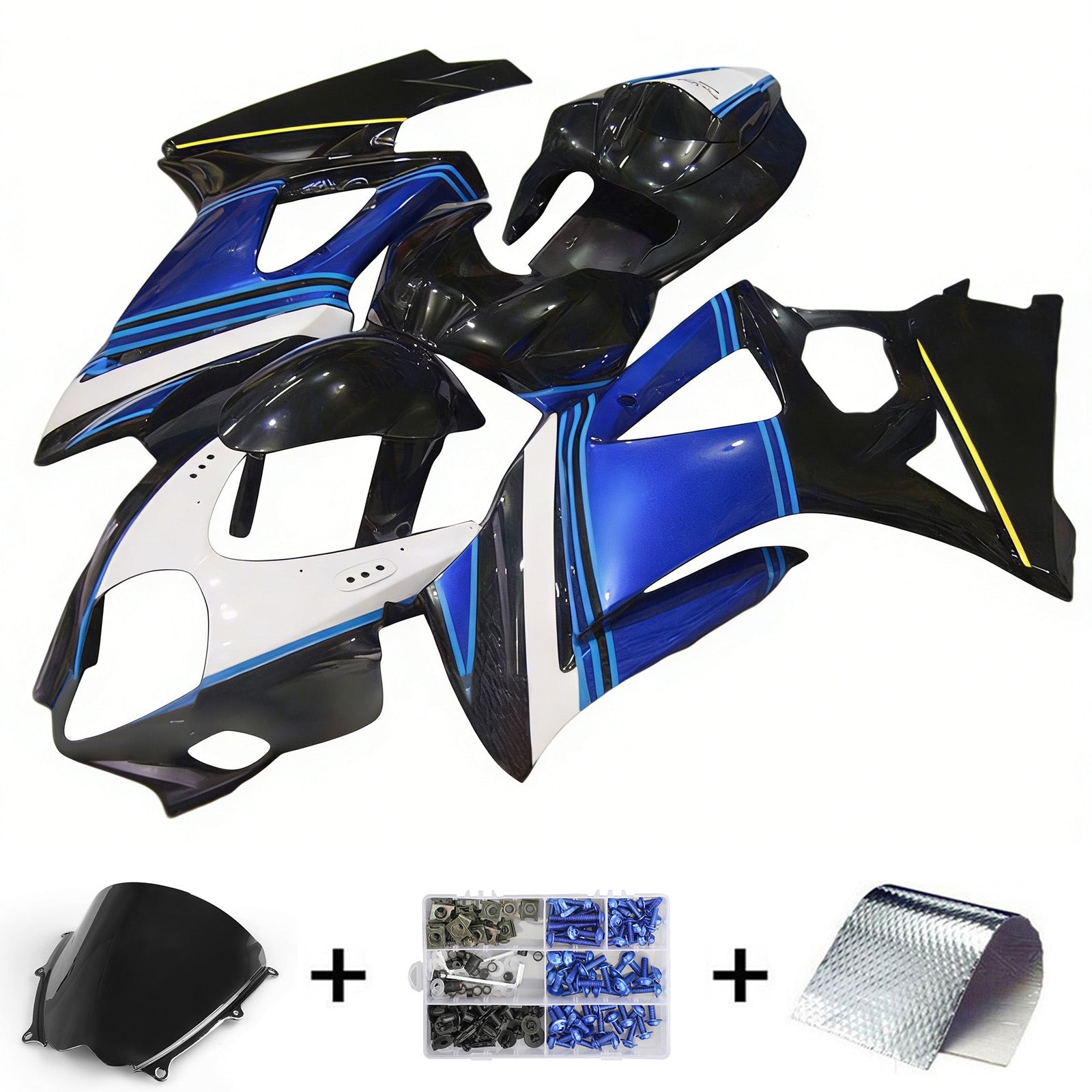 Amotopart 2007-2008 K7 GSXR1000 Suzuki Blue&Black Style2 Kit carenatura