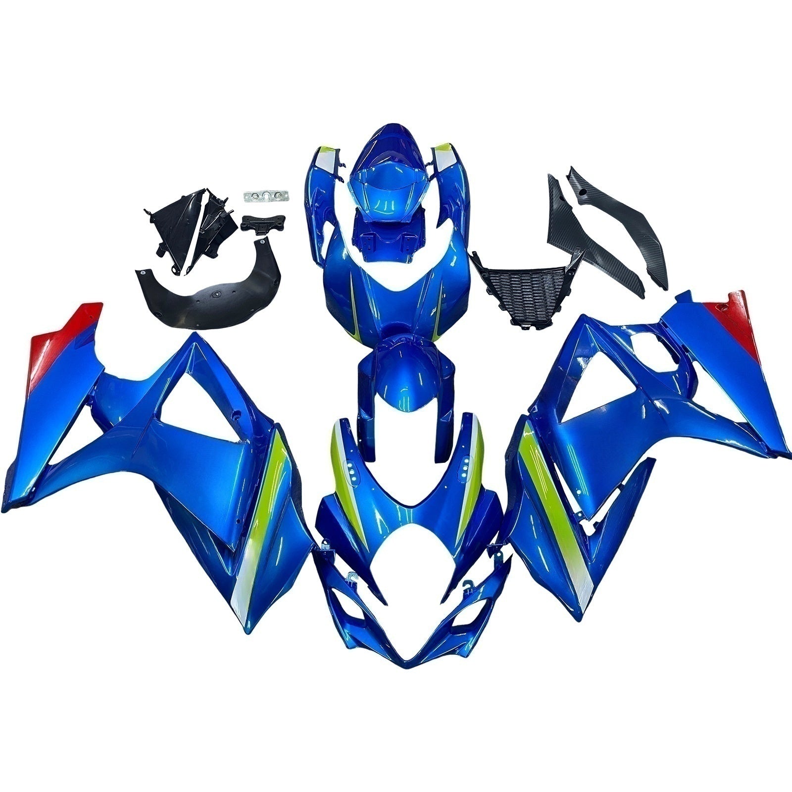 Amotopart 2007-2008 K7 GSXR1000 Suzuki Blue & Green Fair Kit
