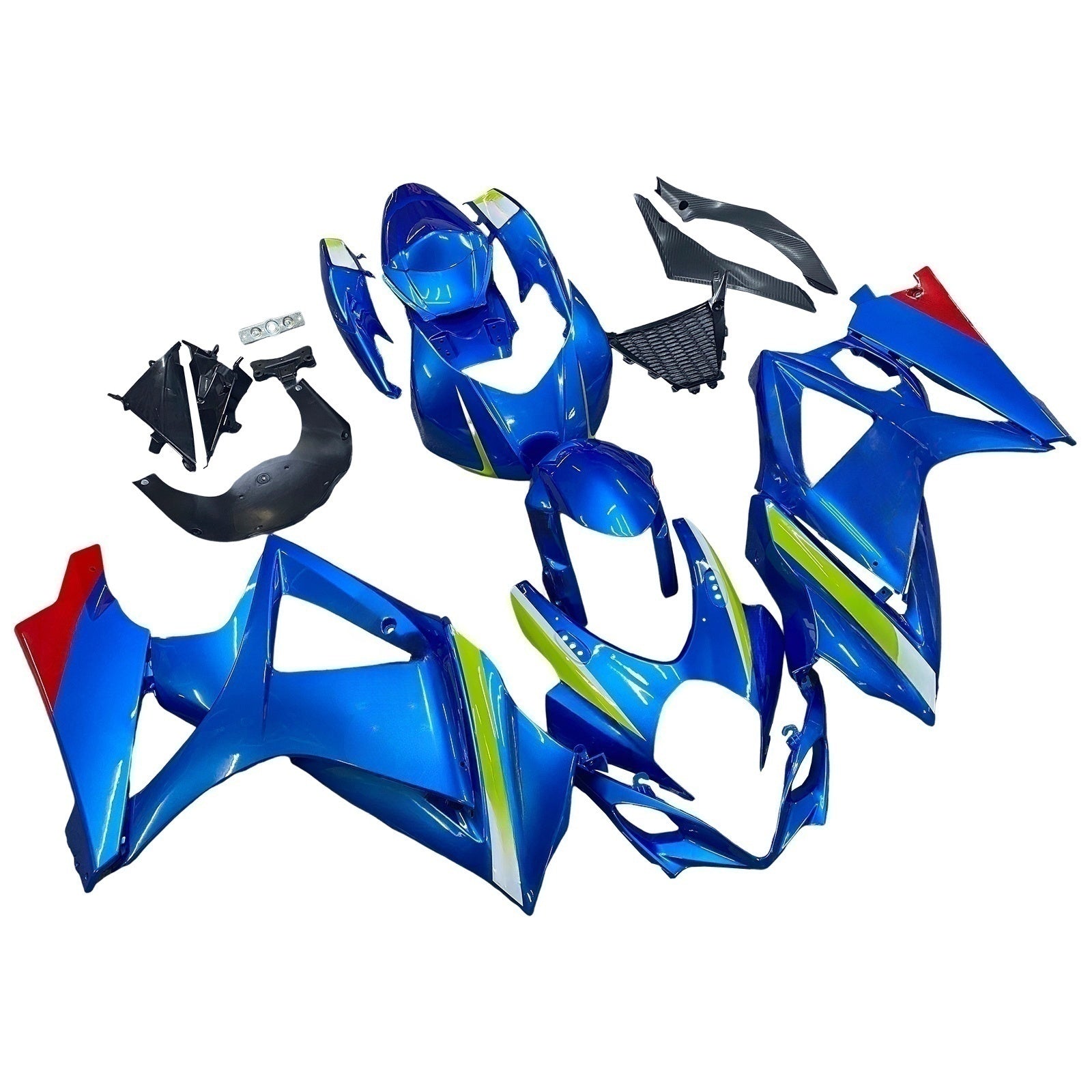 Amotopart 2007-2008 K7 GSXR1000 Suzuki Blue & Green Fair Kit
