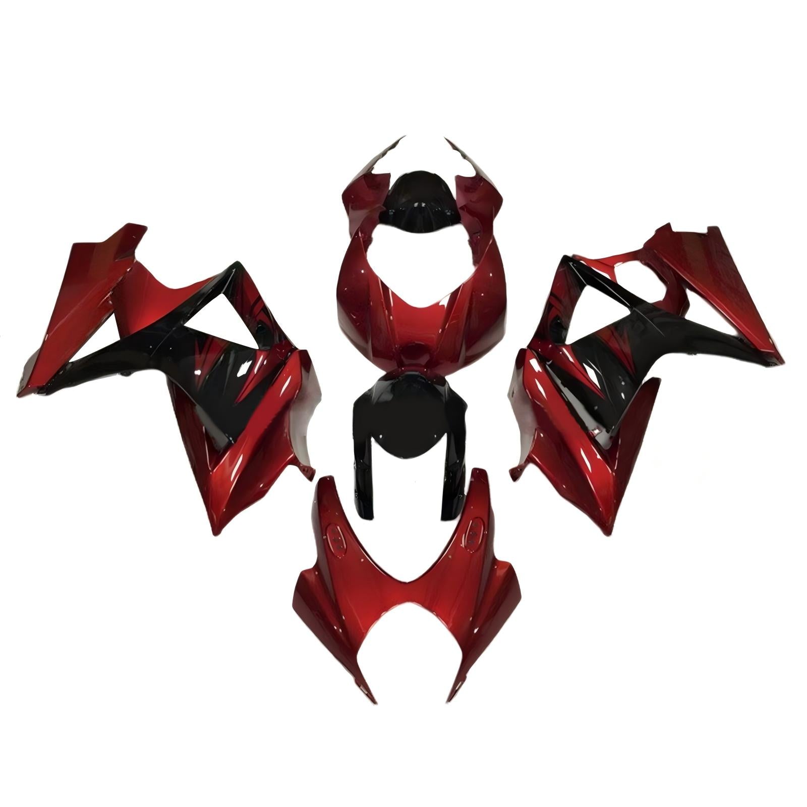 Amotopart 2007-2008 Suzuki GSXR1000 Kit de carenado rojo negro