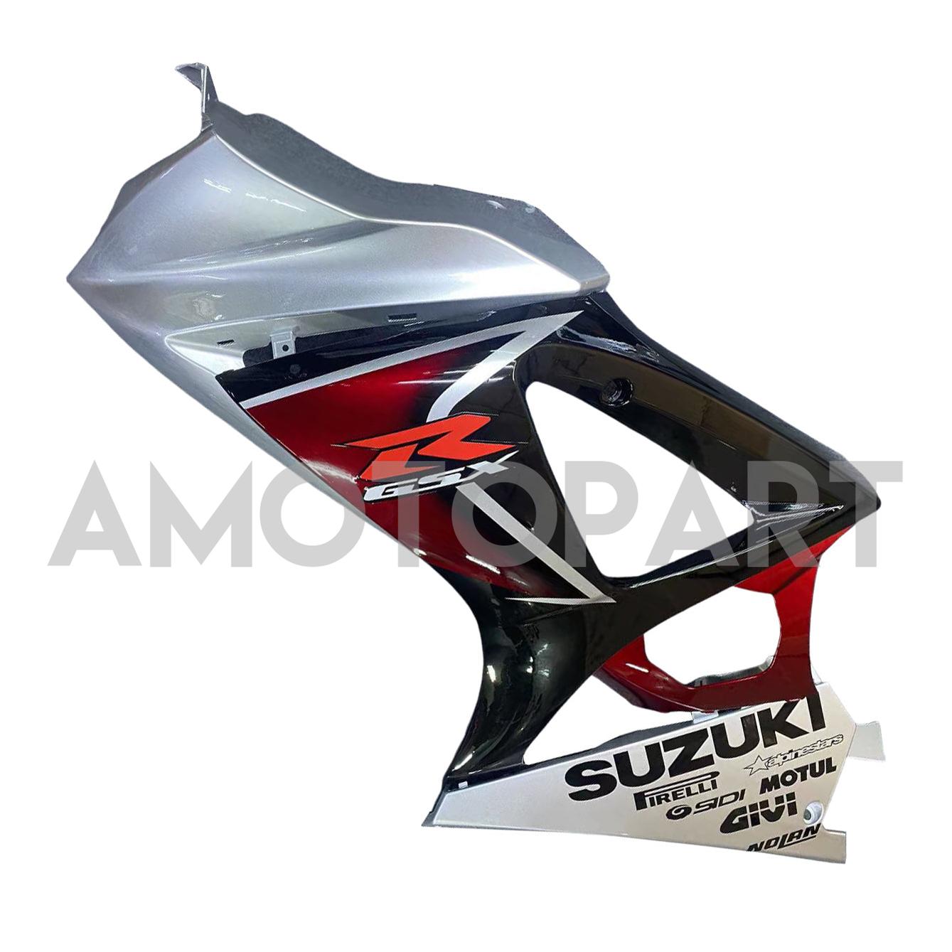 Amotopart 2007–2008 K7 GSXR1000 Suzuki, Rot&Silbernes Verkleidungsset